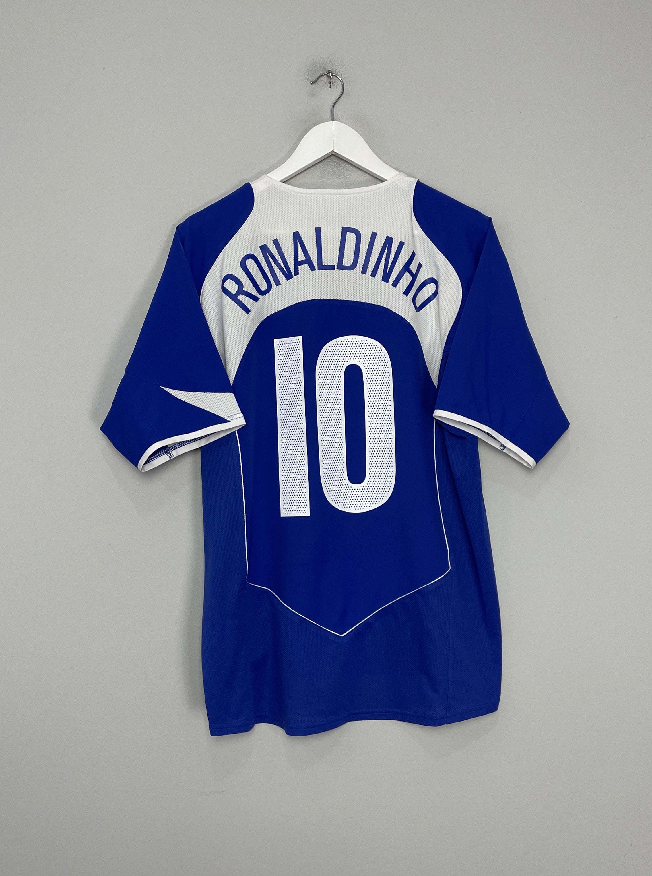 Shop 2004/06 BRAZIL RONALDINHO #10 AWAY SHIRT (L) NIKE, classic football shirts, vintage football shirts & retro soccer jerseys at Cult Kits