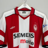 Shop 2003/04 OLYMPIACOS DJORDEVIC #11 HOME SHIRT (XL) UMBRO, classic football shirts, vintage football shirts & retro soccer jerseys at Cult Kits