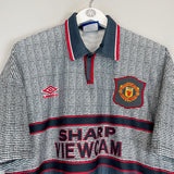 1995/96 MANCHESTER UNITED CANTONA #7 AWAY SHIRT (XL) UMBRO