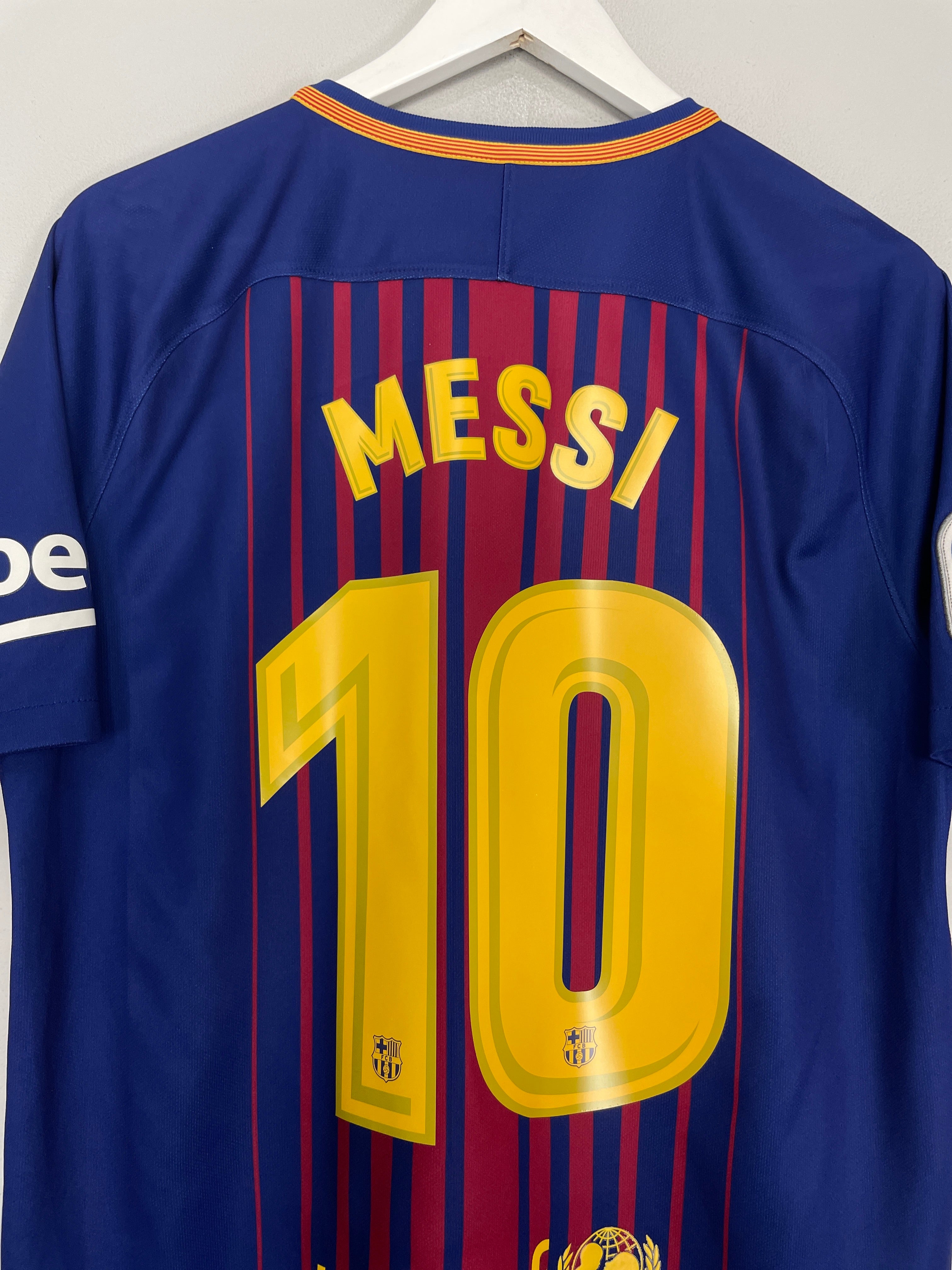 Shop 2017/18 BARCELONA MESSI #10 HOME SHIRT (L) NIKE, classic football shirts, vintage football shirts & retro soccer jerseys at Cult Kits