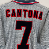 1995/96 MANCHESTER UNITED CANTONA #7 AWAY SHIRT (XL) UMBRO