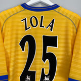 2000/01 CHELSEA ZOLA #25 *MINT* AWAY SHIRT (XXL) UMBRO