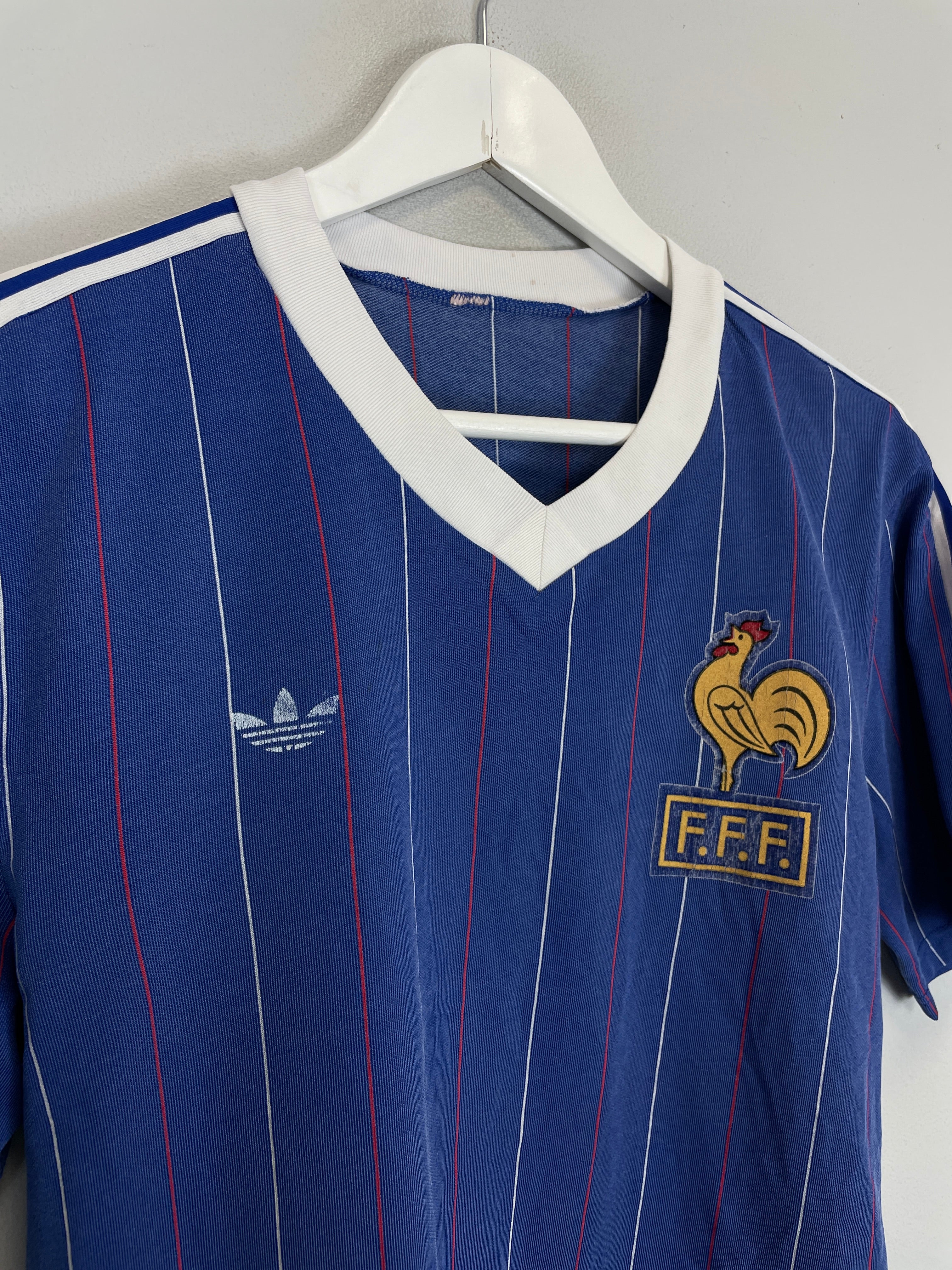 Shop 1980/81 FRANCE HOME SHIRT (M) ADIDAS, classic football shirts, vintage football shirts & retro soccer jerseys at Cult Kits