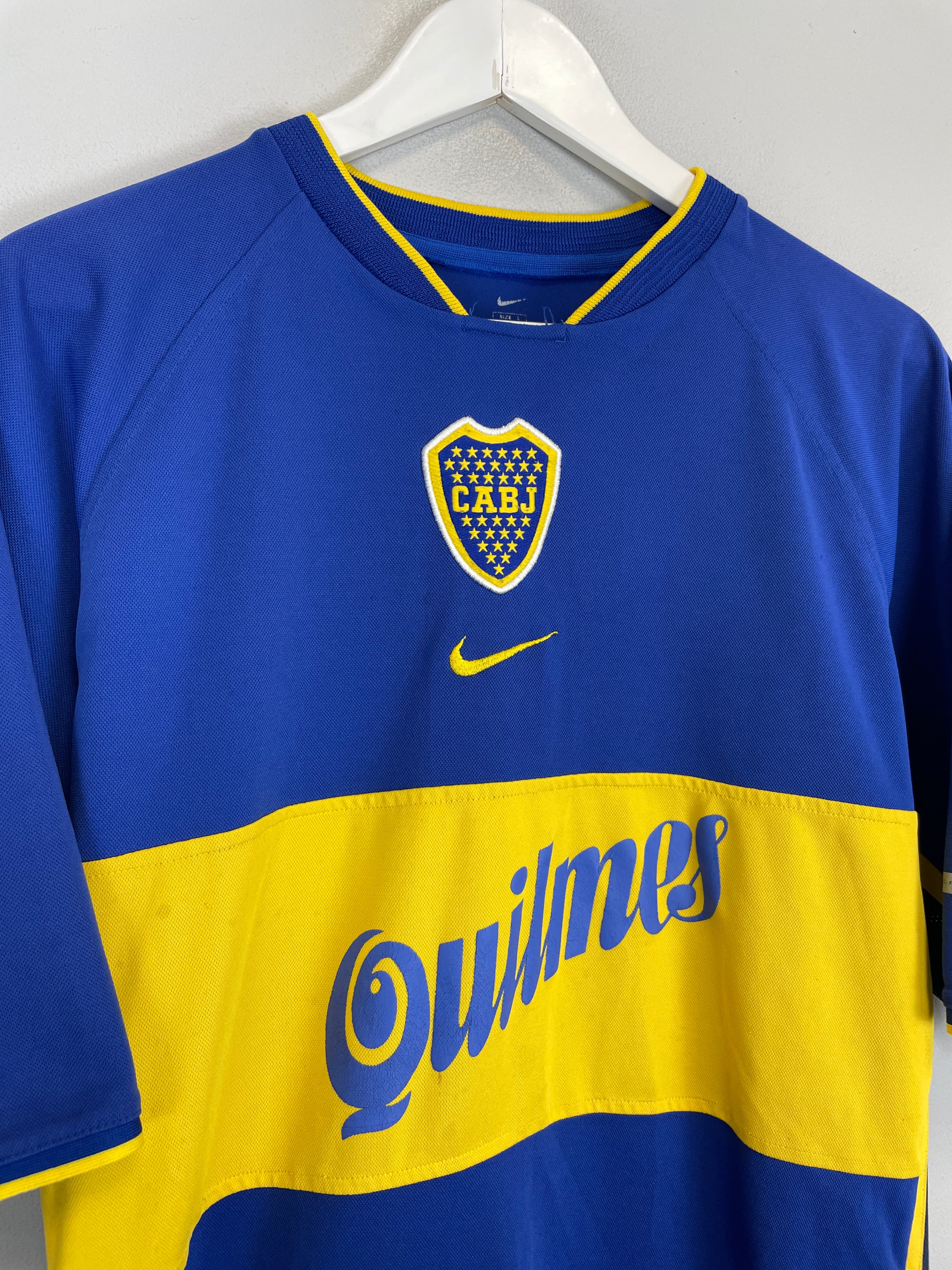 Shop 2001/02 BOCA JUNIORS HOME SHIRT (L) NIKE, classic football shirts, vintage football shirts & retro soccer jerseys at Cult Kits