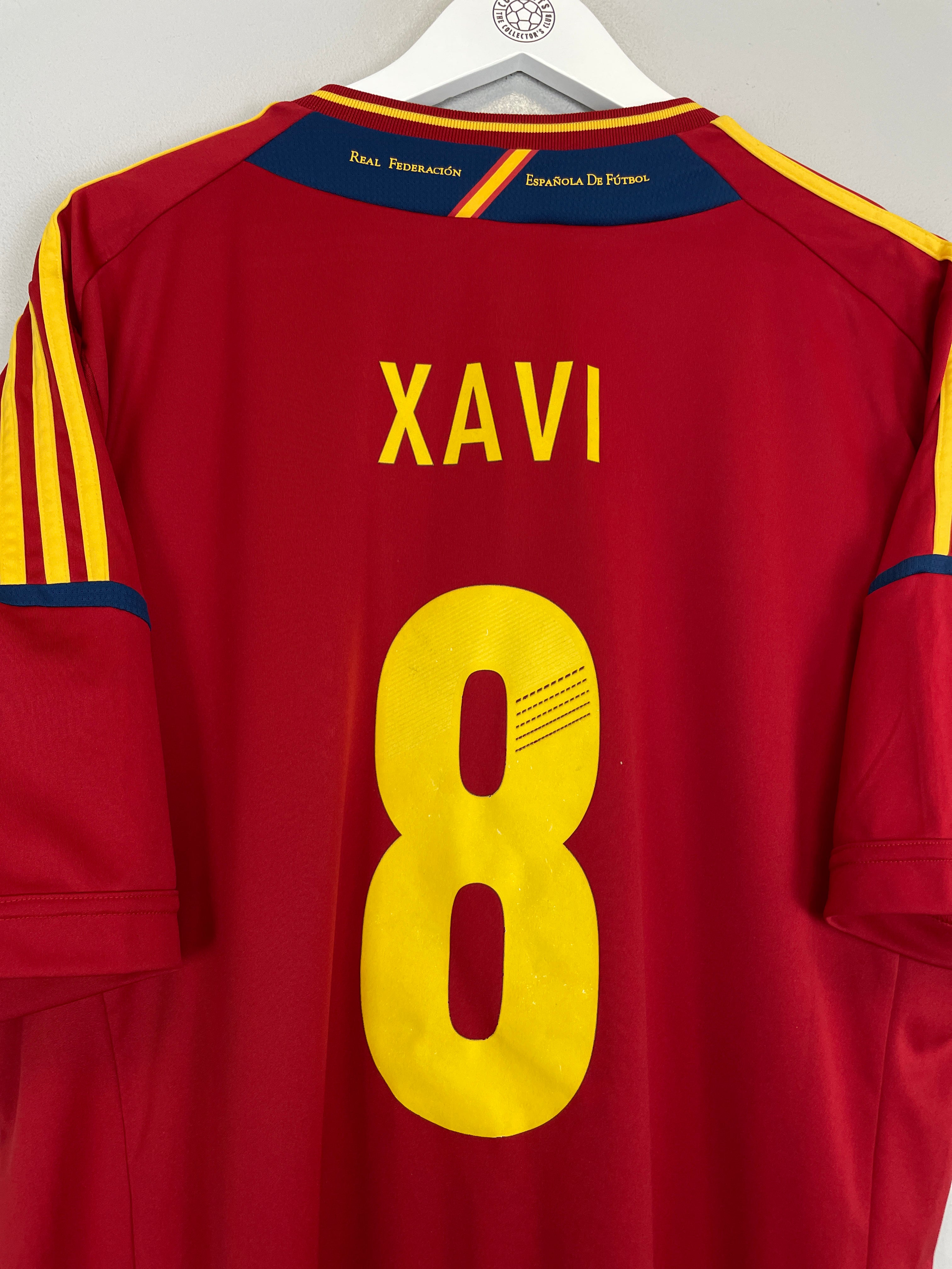 Shop 2011/12 SPAIN XAVI #8 HOME SHIRT (XXL) ADIDAS, classic football shirts, vintage football shirts & retro soccer jerseys at Cult Kits