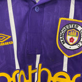 Shop 1992/94 MANCHESTER CITY AWAY SHIRT (XL) UMBRO, classic football shirts, vintage football shirts & retro soccer jerseys at Cult Kits