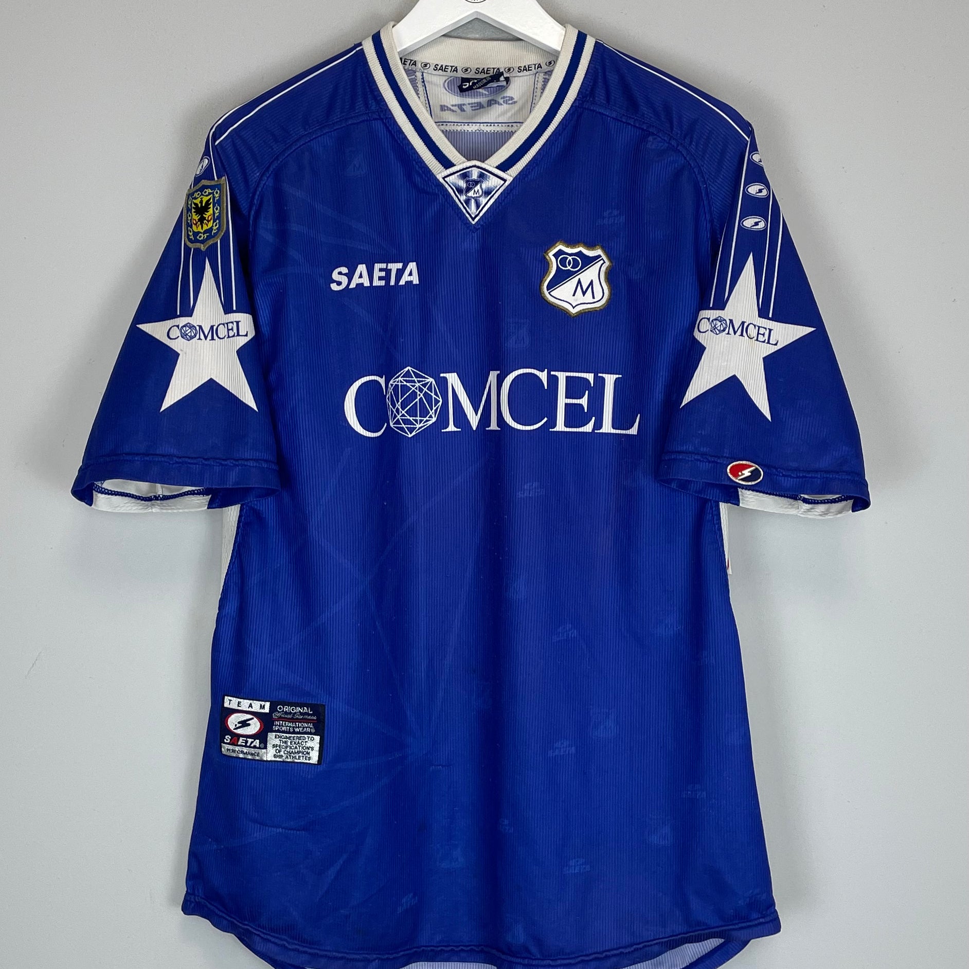 Shop 2001 MILLONARIOS HOME SHIRT (L) SAETA, classic football shirts, vintage football shirts & retro soccer jerseys at Cult Kits