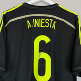 Shop 2013/15 SPAIN A.INIESTA #6 AWAY SHIRT (XL) ADIDAS, classic football shirts, vintage football shirts & retro soccer jerseys at Cult Kits