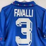 1992/93 ITALY FAVALLI #3 *PLAYER ISSUE* HOME SHIRT (L) DIADORA