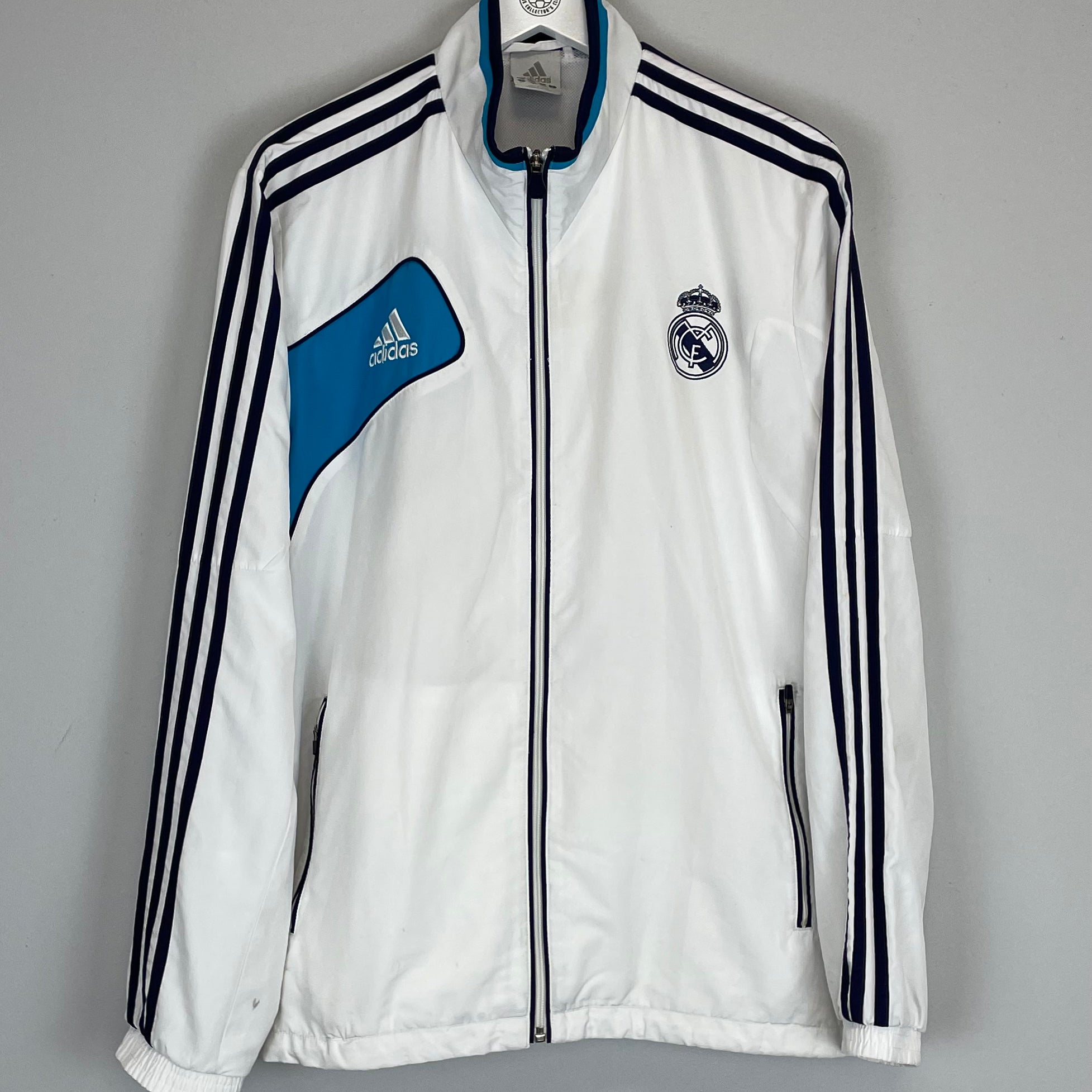 Shop 2012/13 REAL MADRID TRACK JACKET (L) ADIDAS, classic football shirts, vintage football shirts & retro soccer jerseys at Cult Kits