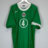 Shop 2004/06 MEXICO R.MARQUEZ #4 HOME SHIRT (XL) NIKE, classic football shirts, vintage football shirts & retro soccer jerseys at Cult Kits