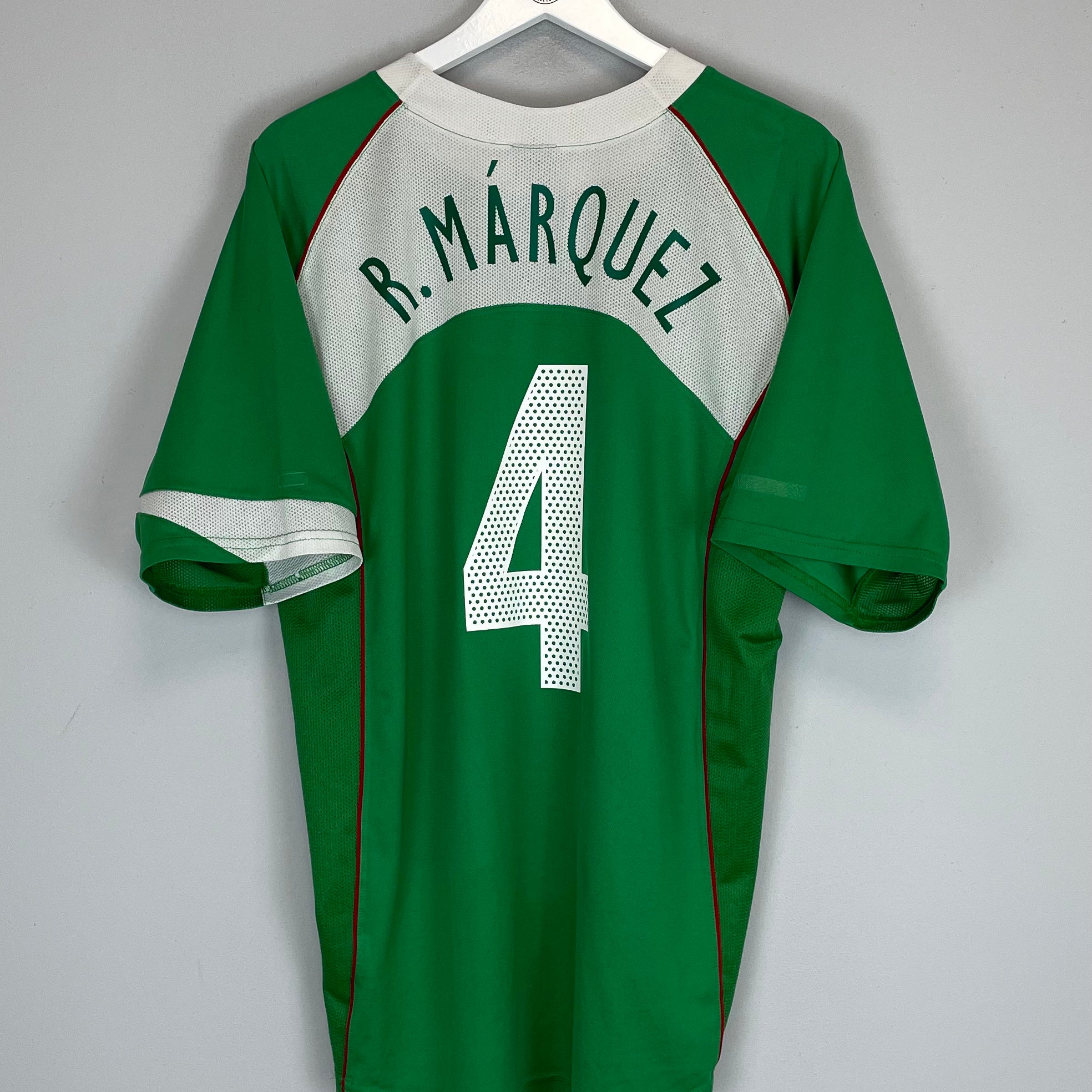 Shop 2004/06 MEXICO R.MARQUEZ #4 HOME SHIRT (XL) NIKE, classic football shirts, vintage football shirts & retro soccer jerseys at Cult Kits