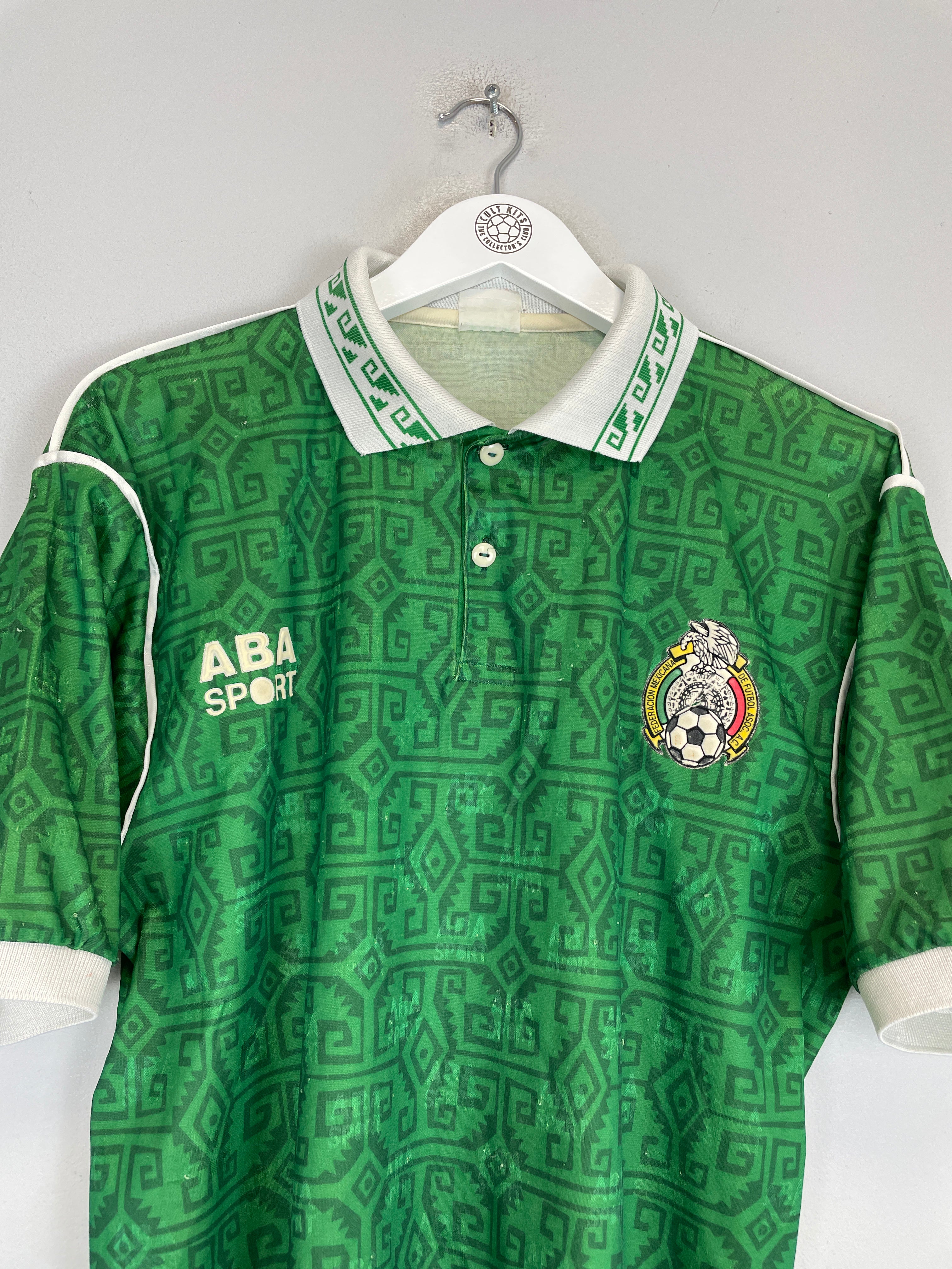Shop 1993/95 MEXICO HOME SHIRT (S) ABA SPORT, classic football shirts, vintage football shirts & retro soccer jerseys at Cult Kits