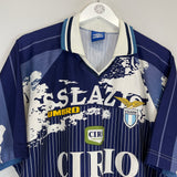 Shop 1996/98 LAZIO AWAY SHIRT (XL) UMBRO, classic football shirts, vintage football shirts & retro soccer jerseys at Cult Kits