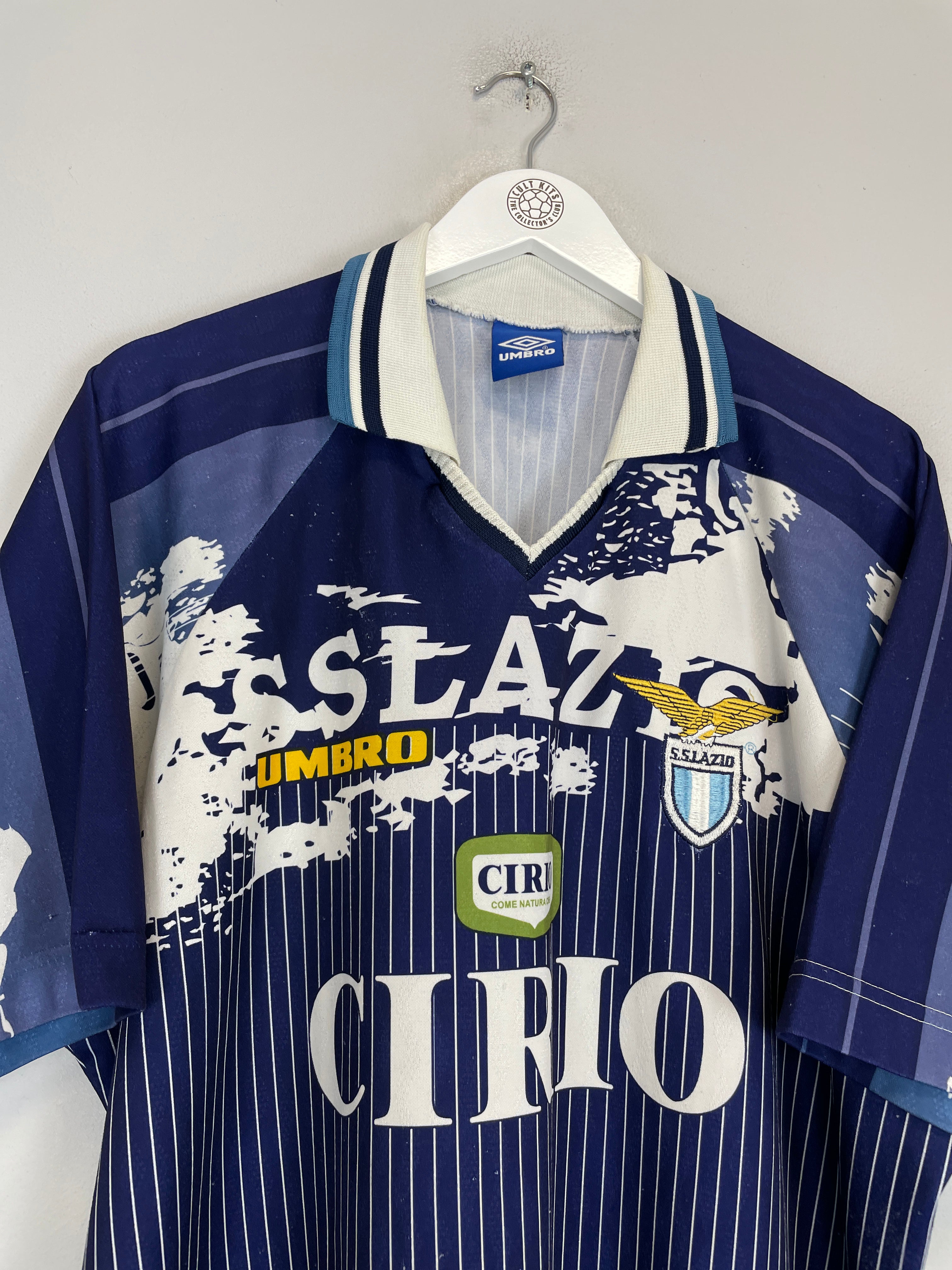 Shop 1996/98 LAZIO AWAY SHIRT (XL) UMBRO, classic football shirts, vintage football shirts & retro soccer jerseys at Cult Kits