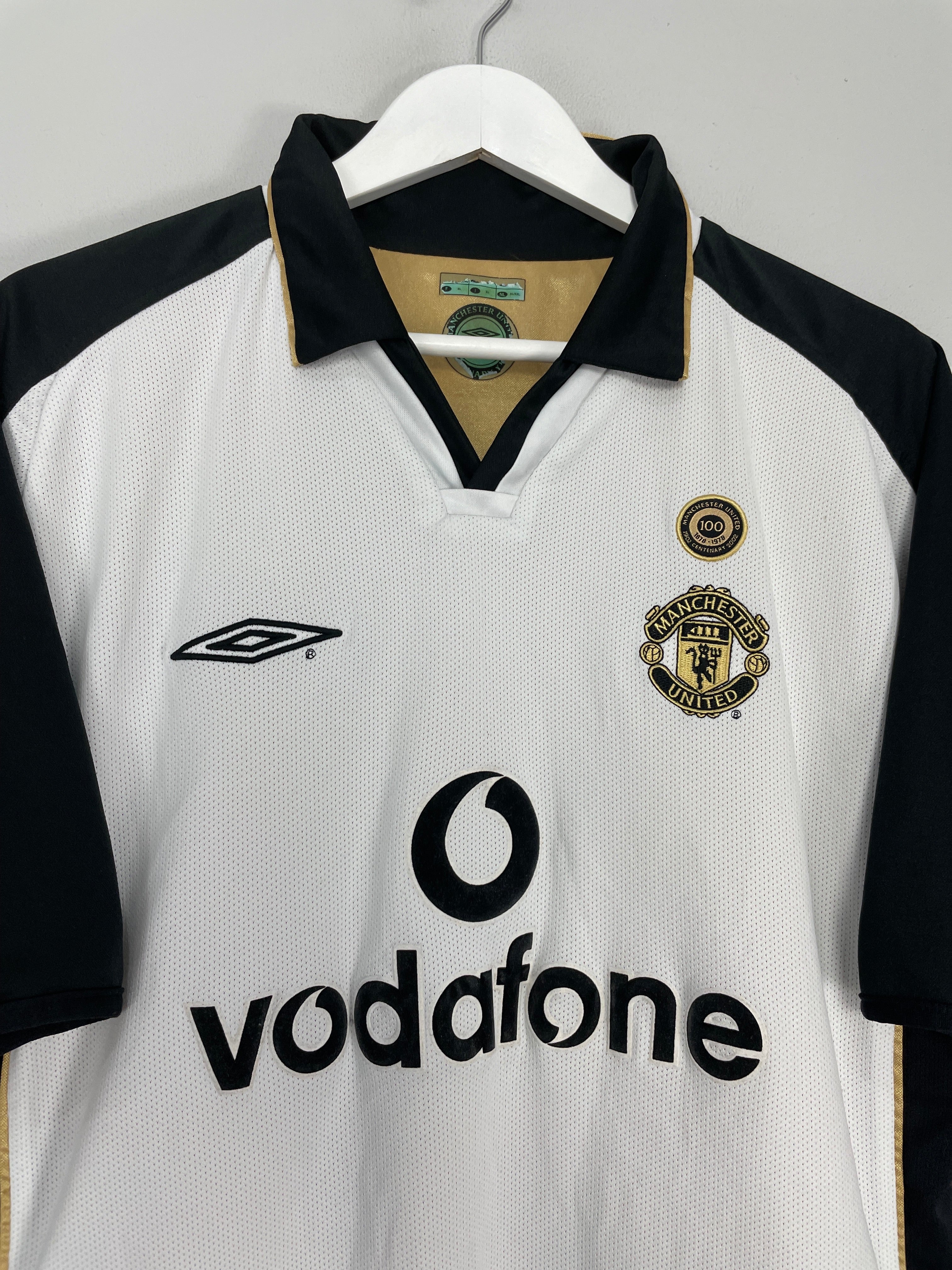 Shop 2001/02 MANCHESTER UNITED V.NISTELROOY #10 *CENTENARY* AWAY/THIRD SHIRT (XL) UMBRO, classic football shirts, vintage football shirts & retro soccer jerseys at Cult Kits