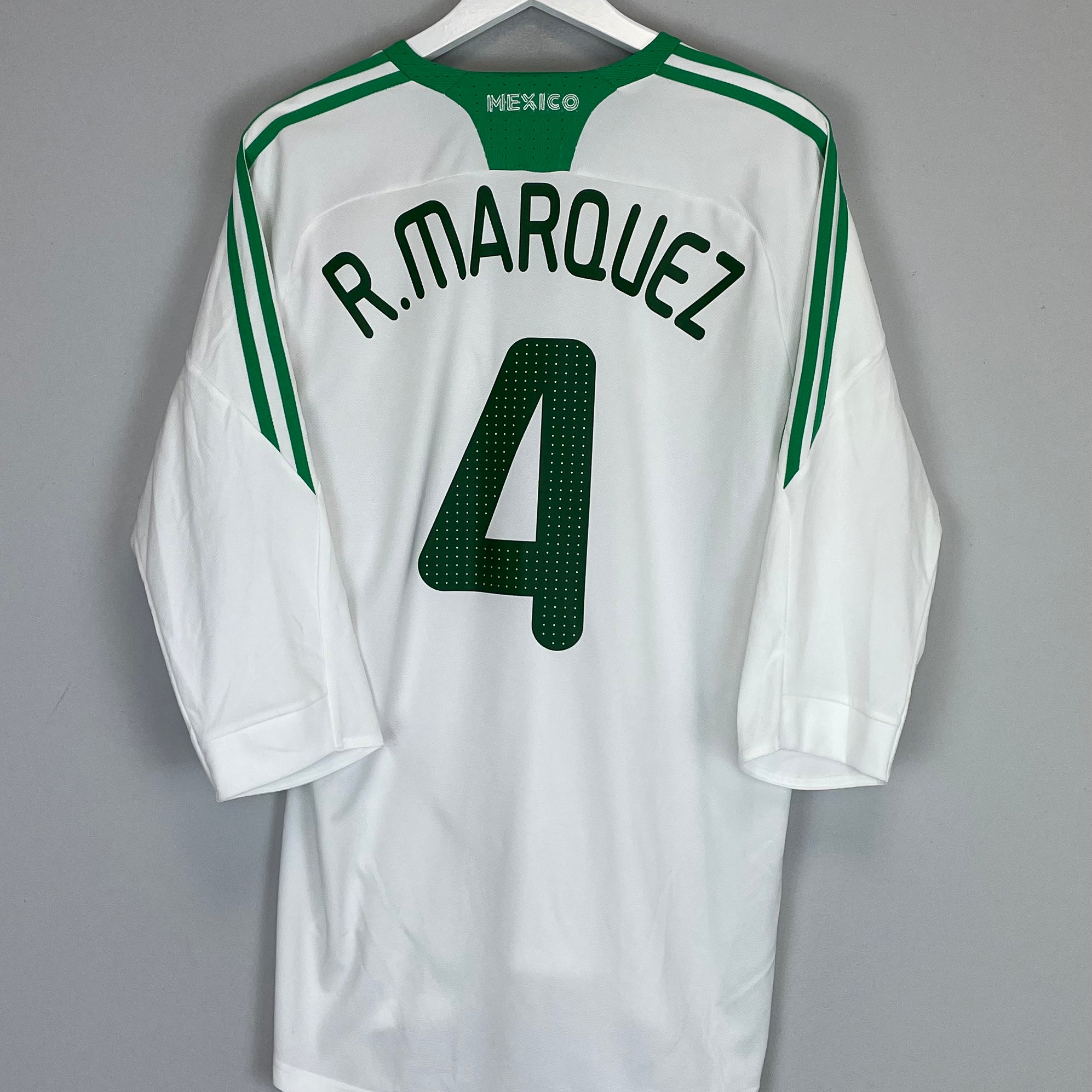 Shop 2008/09 MEXICO R.MARQUEZ #4 AWAY SHIRT (L) ADIDAS, classic football shirts, vintage football shirts & retro soccer jerseys at Cult Kits