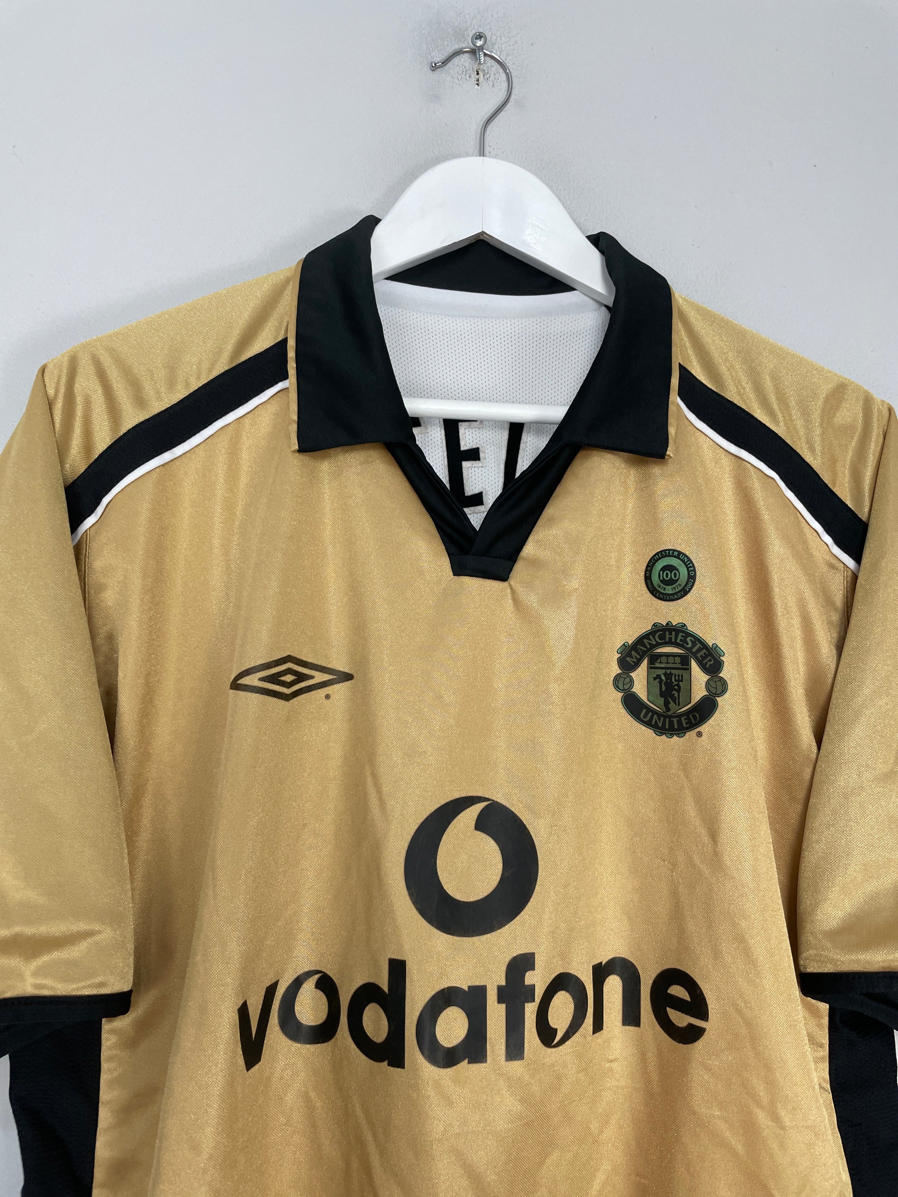 Shop 2001/02 MANCHESTER UNITED V.NISTELROOY #10 *CENTENARY* AWAY/THIRD SHIRT (XL) UMBRO, classic football shirts, vintage football shirts & retro soccer jerseys at Cult Kits