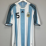 2007/09 ARGENTINA MESSI #15 HOME SHIRT (XL) ADIDAS