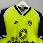 Shop 1995/96 DORTMUND HOME SHIRT (M) NIKE, classic football shirts, vintage football shirts & retro soccer jerseys at Cult Kits
