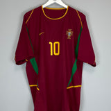 2002/04 PORTUGAL RUI COSTA #10 HOME SHIRT (XL) NIKE