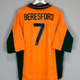 2002/03 PLYMOUTH ARGYLE BERESFORD #7 AWAY SHIRT (XL) PATRICK
