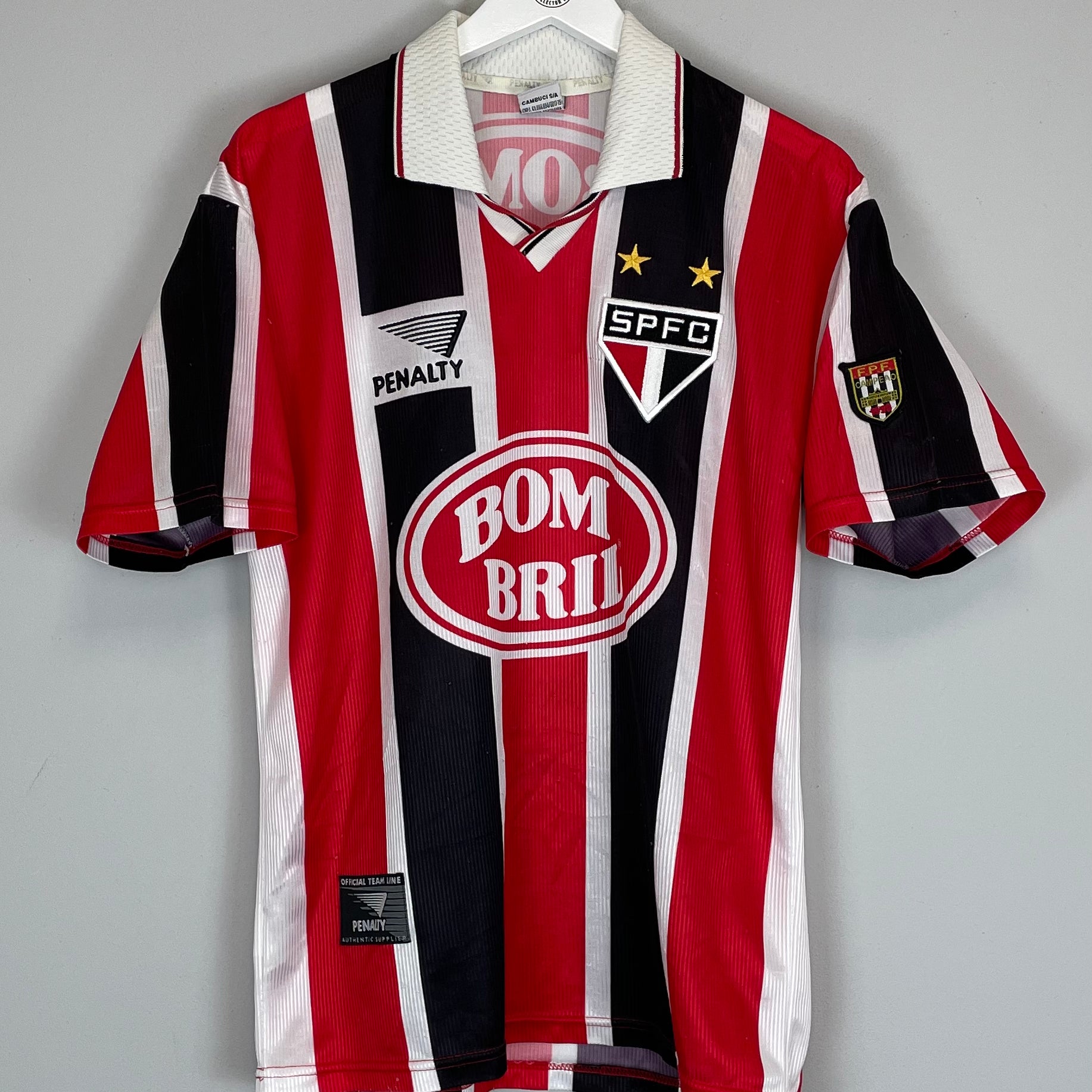 Shop 1997/99 SAO PAULO #10 HOME SHIRT (M) PENALTY, classic football shirts, vintage football shirts & retro soccer jerseys at Cult Kits