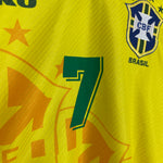 Shop 1994/97 BRAZIL BEBETO #7 HOME SHIRT (XL) UMBRO, classic football shirts, vintage football shirts & retro soccer jerseys at Cult Kits