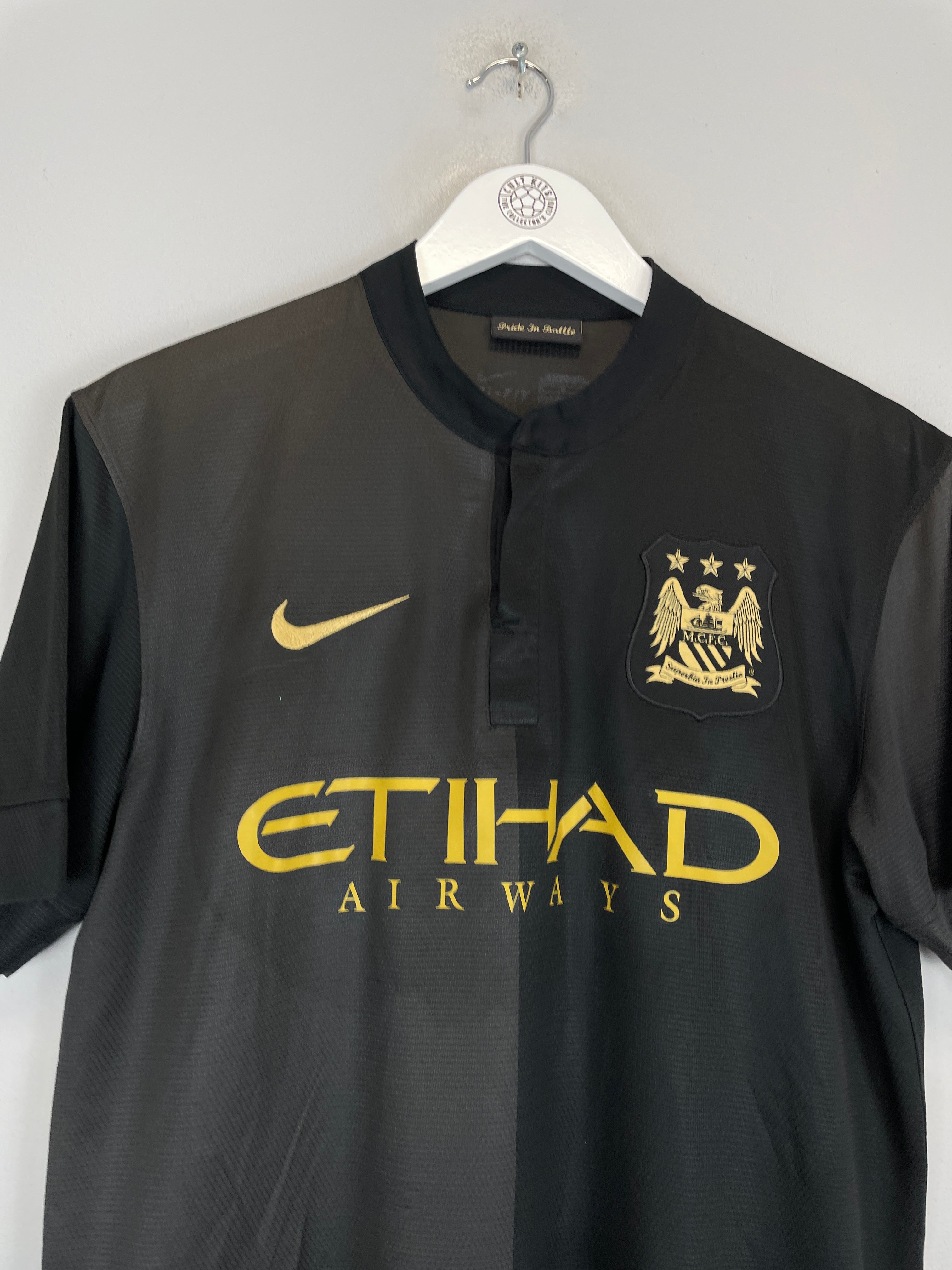 Shop 2013/14 MANCHESTER CITY KUN AGUERO #16 AWAY SHIRT (M) NIKE, classic football shirts, vintage football shirts & retro soccer jerseys at Cult Kits