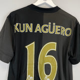 Shop 2013/14 MANCHESTER CITY KUN AGUERO #16 AWAY SHIRT (M) NIKE, classic football shirts, vintage football shirts & retro soccer jerseys at Cult Kits