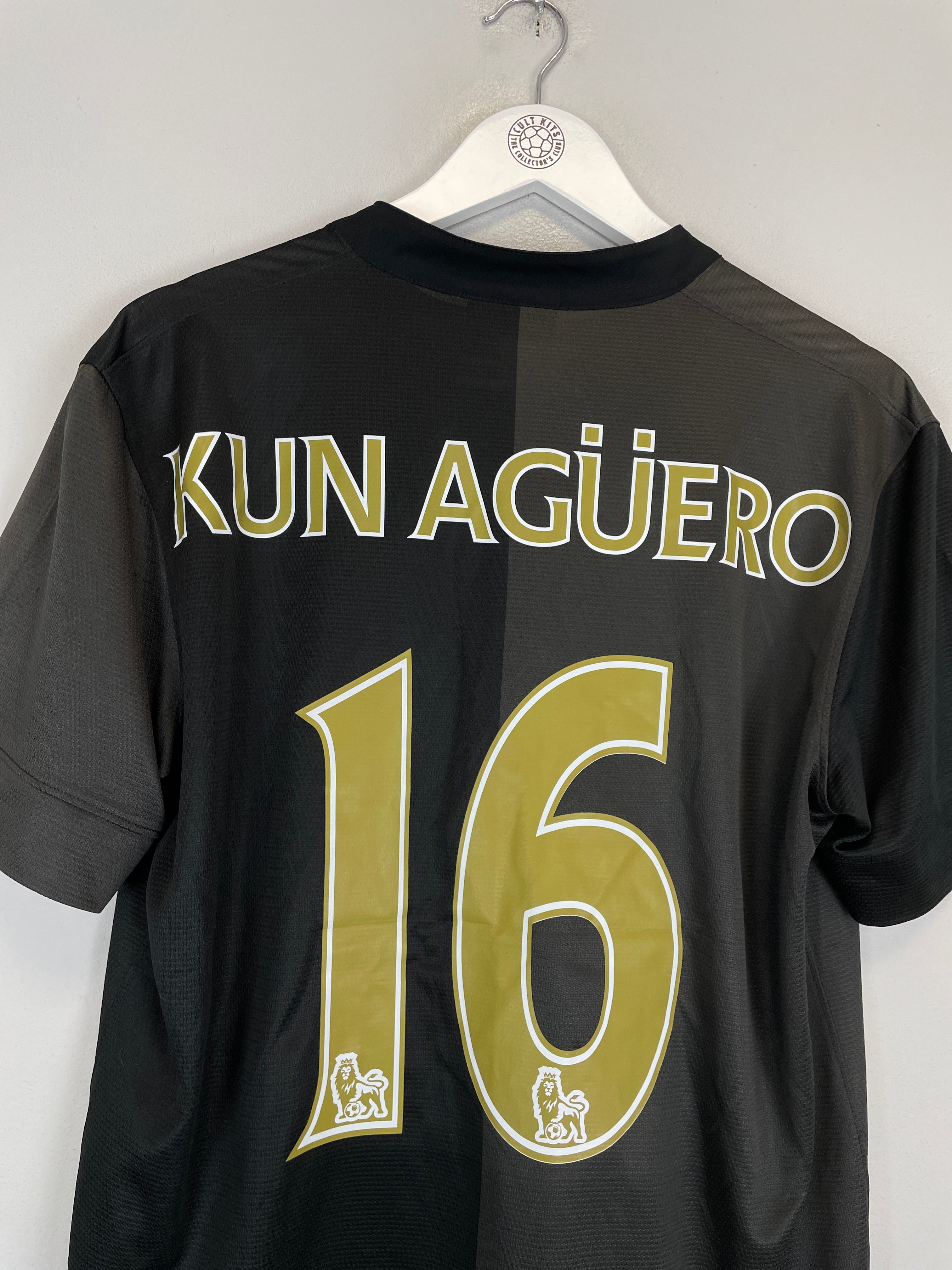 Shop 2013/14 MANCHESTER CITY KUN AGUERO #16 AWAY SHIRT (M) NIKE, classic football shirts, vintage football shirts & retro soccer jerseys at Cult Kits