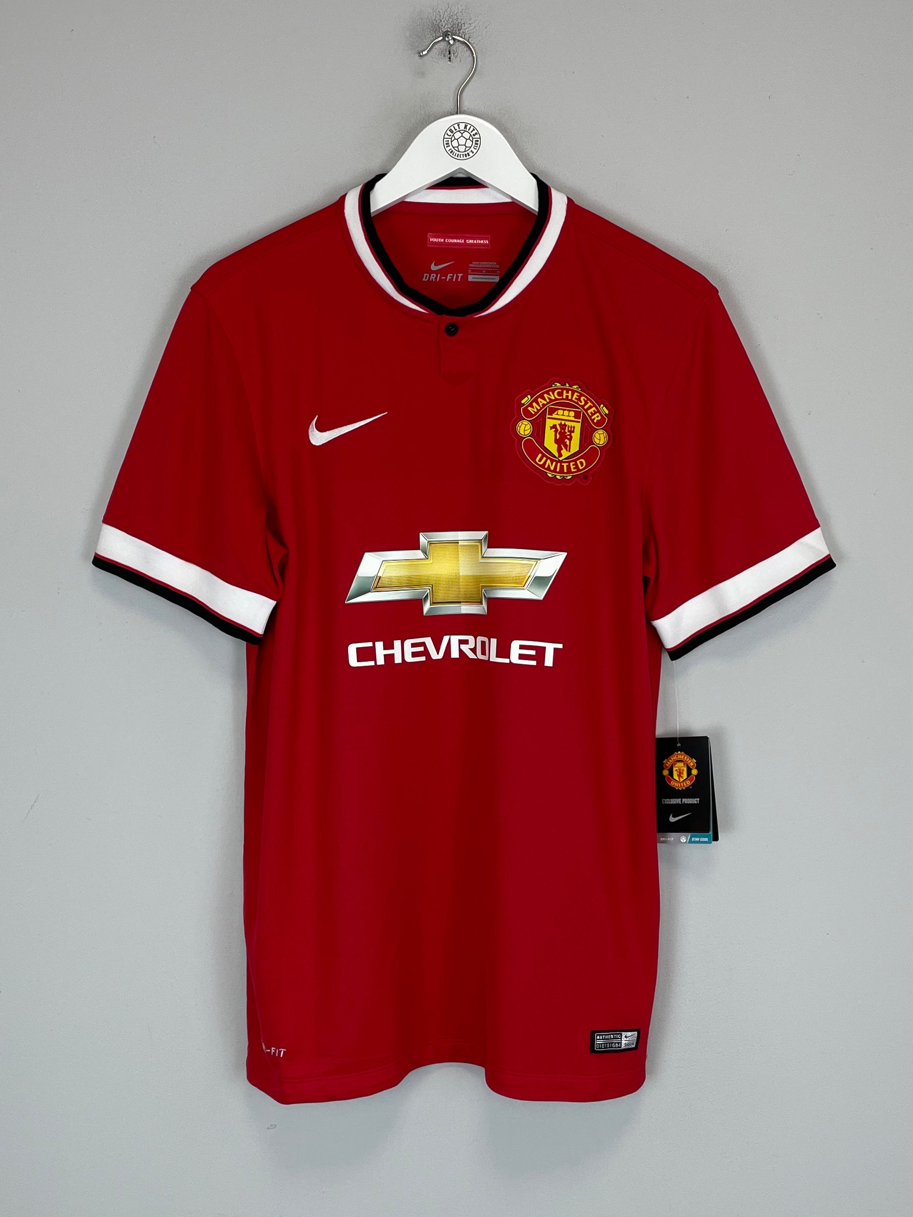 Shop 2014/15 MANCHESTER UNITED V.PERSIE #20 *BNWT* HOME SHIRT (M) NIKE, classic football shirts, vintage football shirts & retro soccer jerseys at Cult Kits