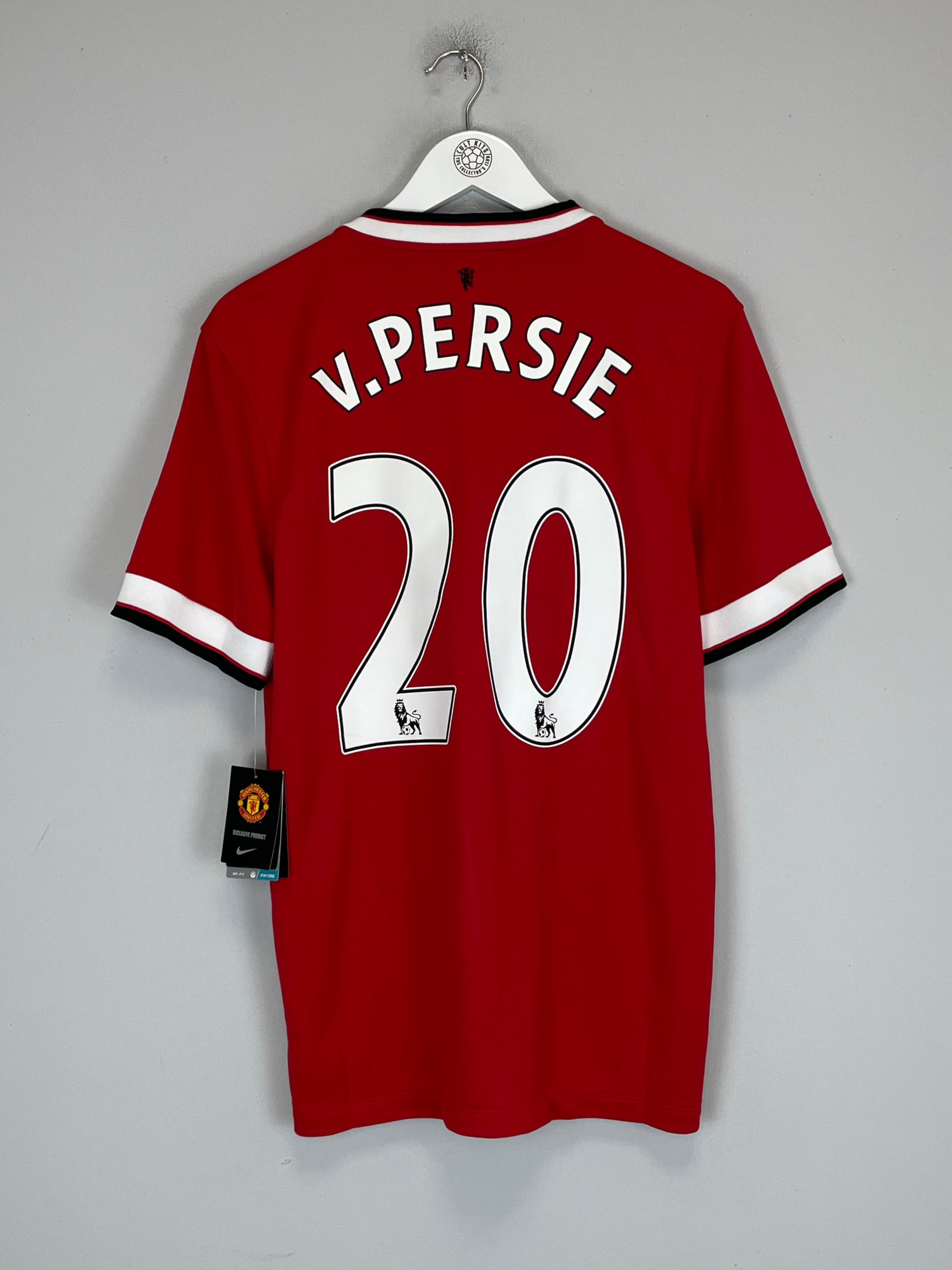 Shop 2014/15 MANCHESTER UNITED V.PERSIE #20 *BNWT* HOME SHIRT (M) NIKE, classic football shirts, vintage football shirts & retro soccer jerseys at Cult Kits