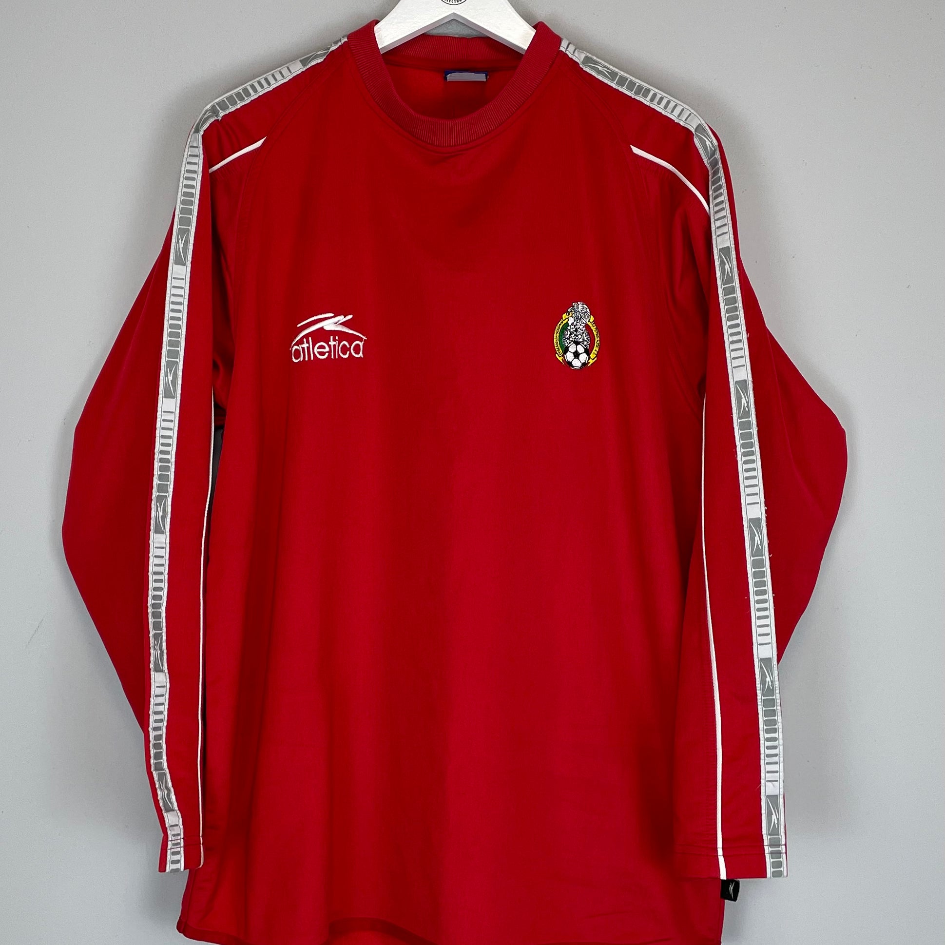Shop 2000/02 MEXICO DRILL TOP JUMPER (XL) ATLETICA, classic football shirts, vintage football shirts & retro soccer jerseys at Cult Kits