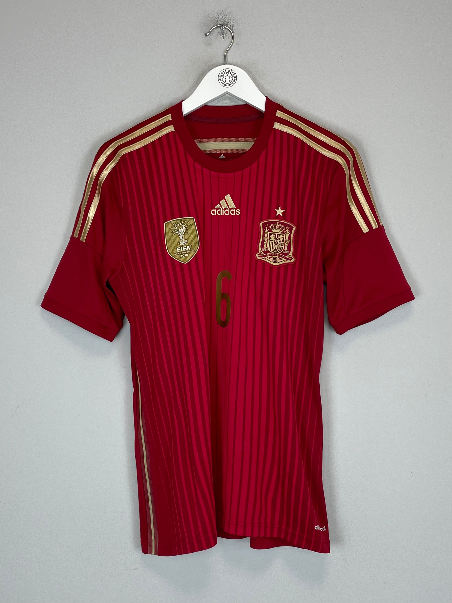 Shop 2013/15 SPAIN A.INIESTA #6 HOME SHIRT (M) ADIDAS, classic football shirts, vintage football shirts & retro soccer jerseys at Cult Kits