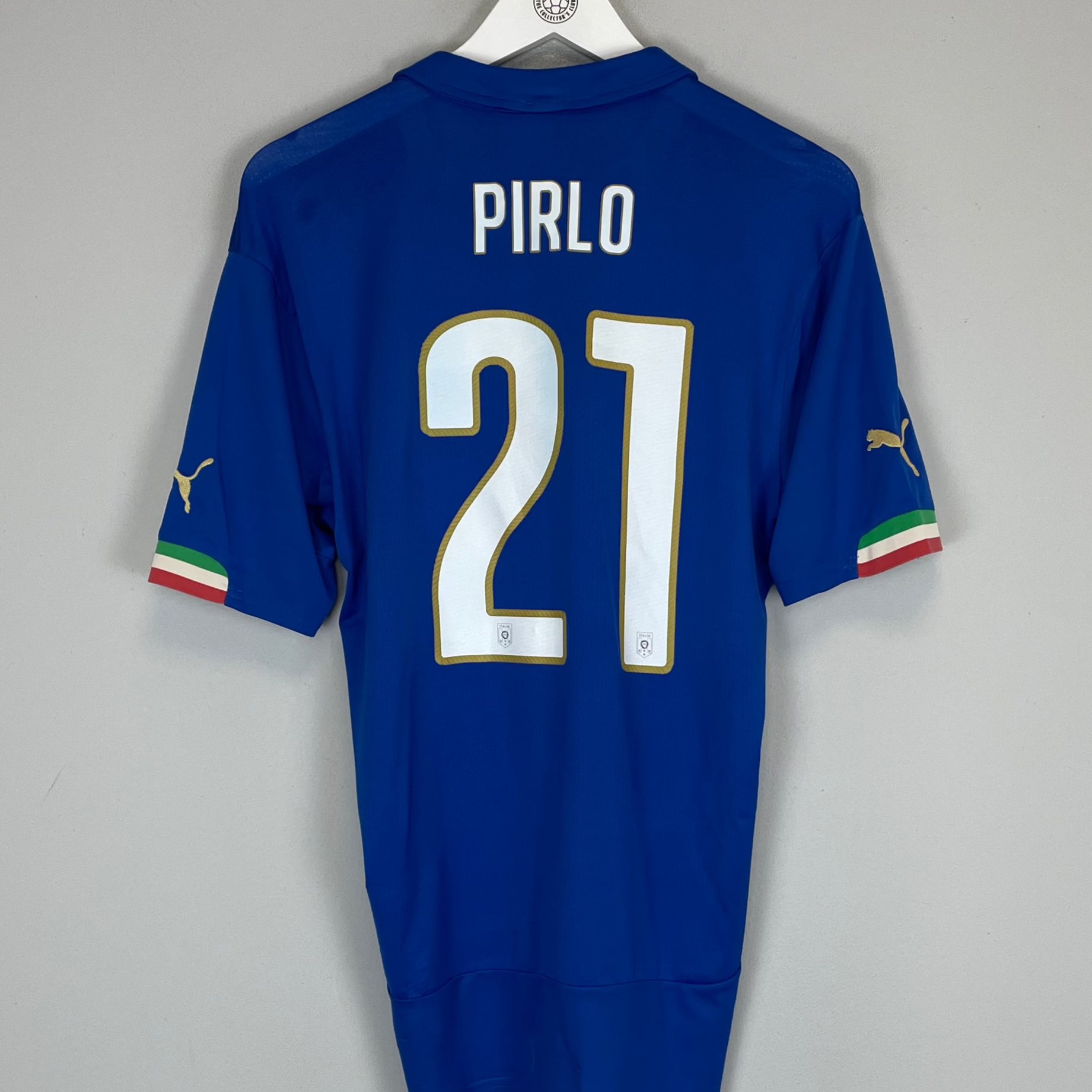 Shop 2014/15 ITALY PIRLO #21 HOME SHIRT (M) PUMA, classic football shirts, vintage football shirts & retro soccer jerseys at Cult Kits