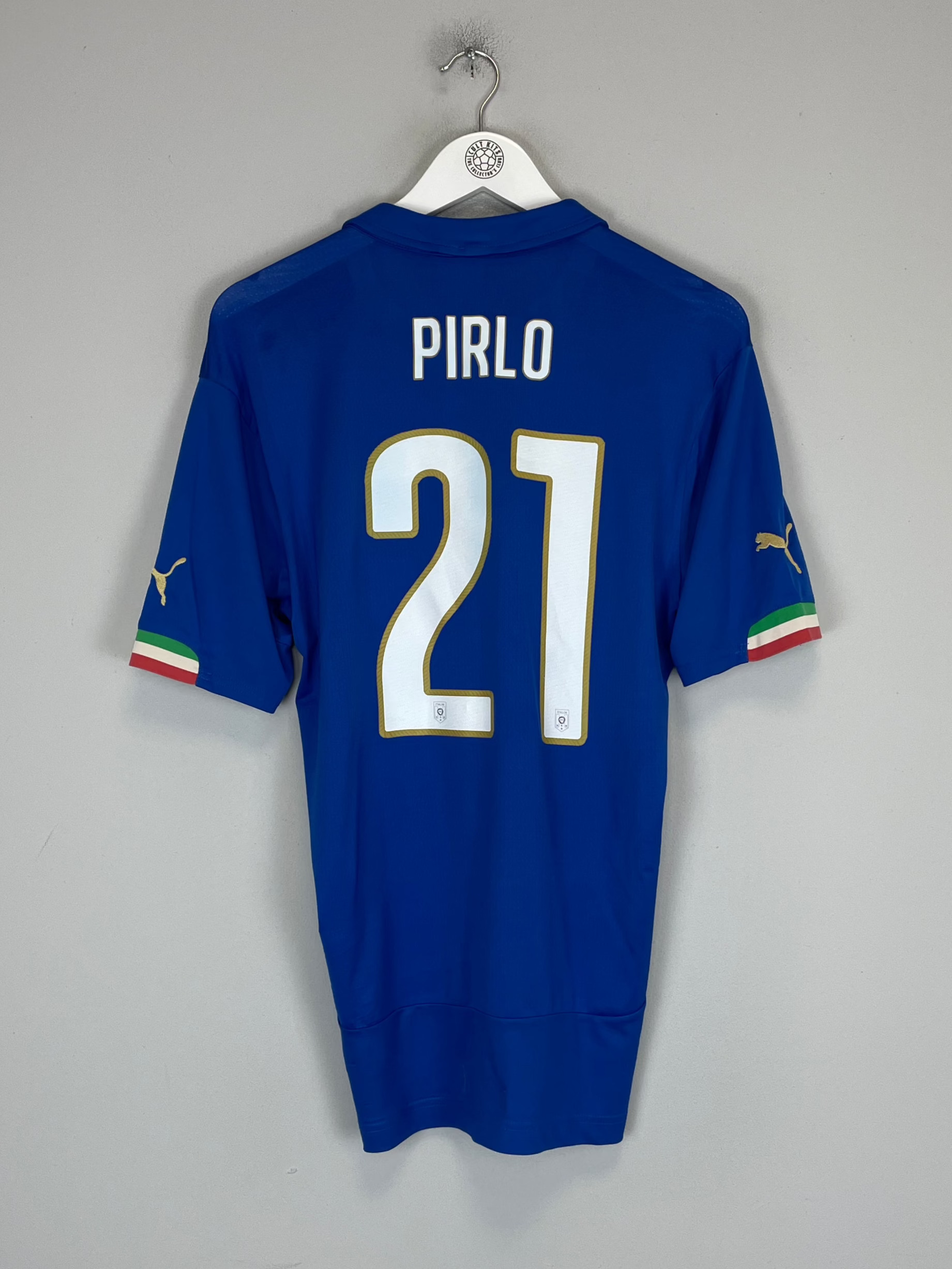 Shop 2014/15 ITALY PIRLO #21 HOME SHIRT (M) PUMA, classic football shirts, vintage football shirts & retro soccer jerseys at Cult Kits