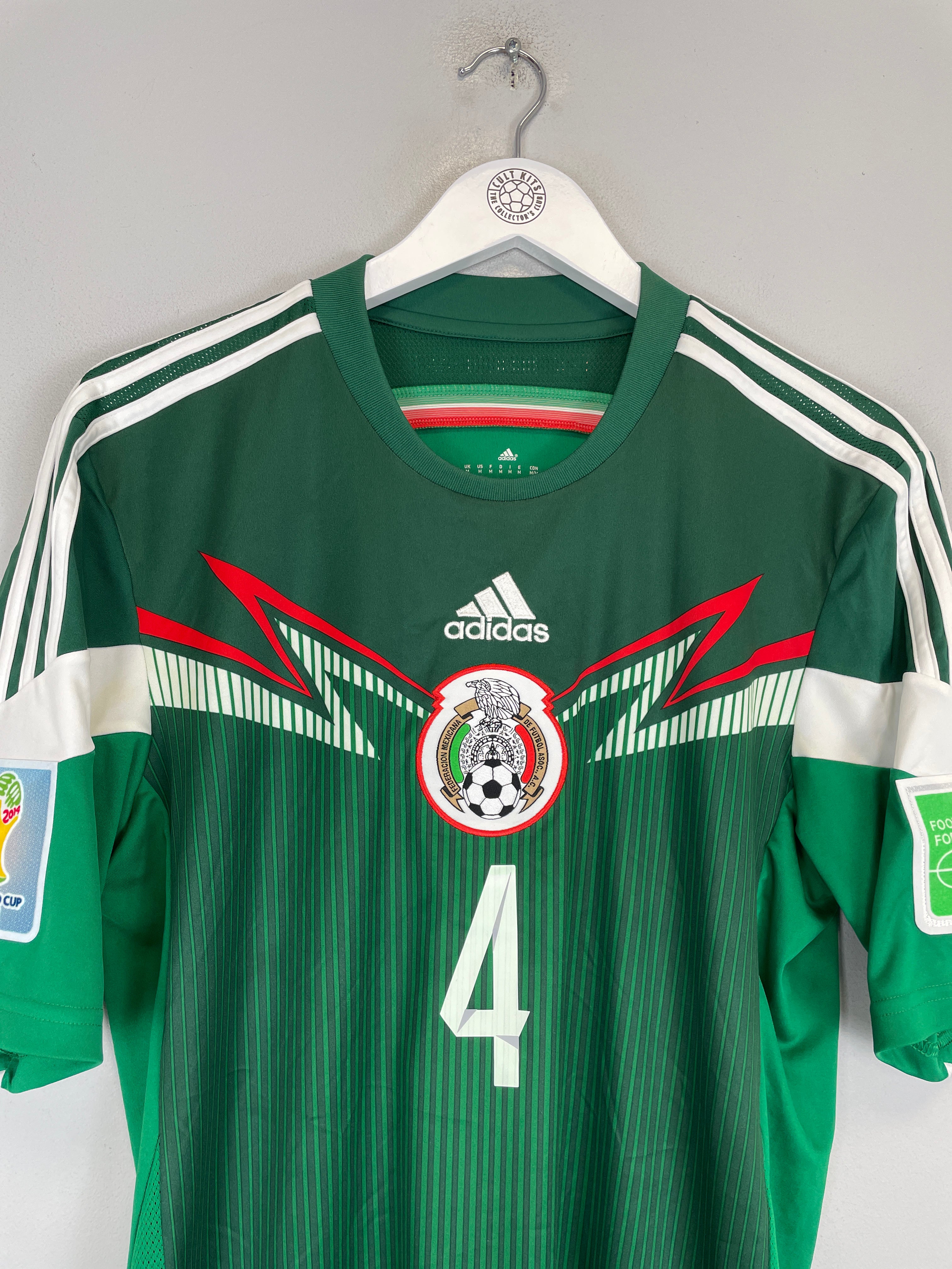 Shop 2014/15 MEXICO R.MARQUEZ #4 HOME SHIRT (M) ADIDAS, classic football shirts, vintage football shirts & retro soccer jerseys at Cult Kits