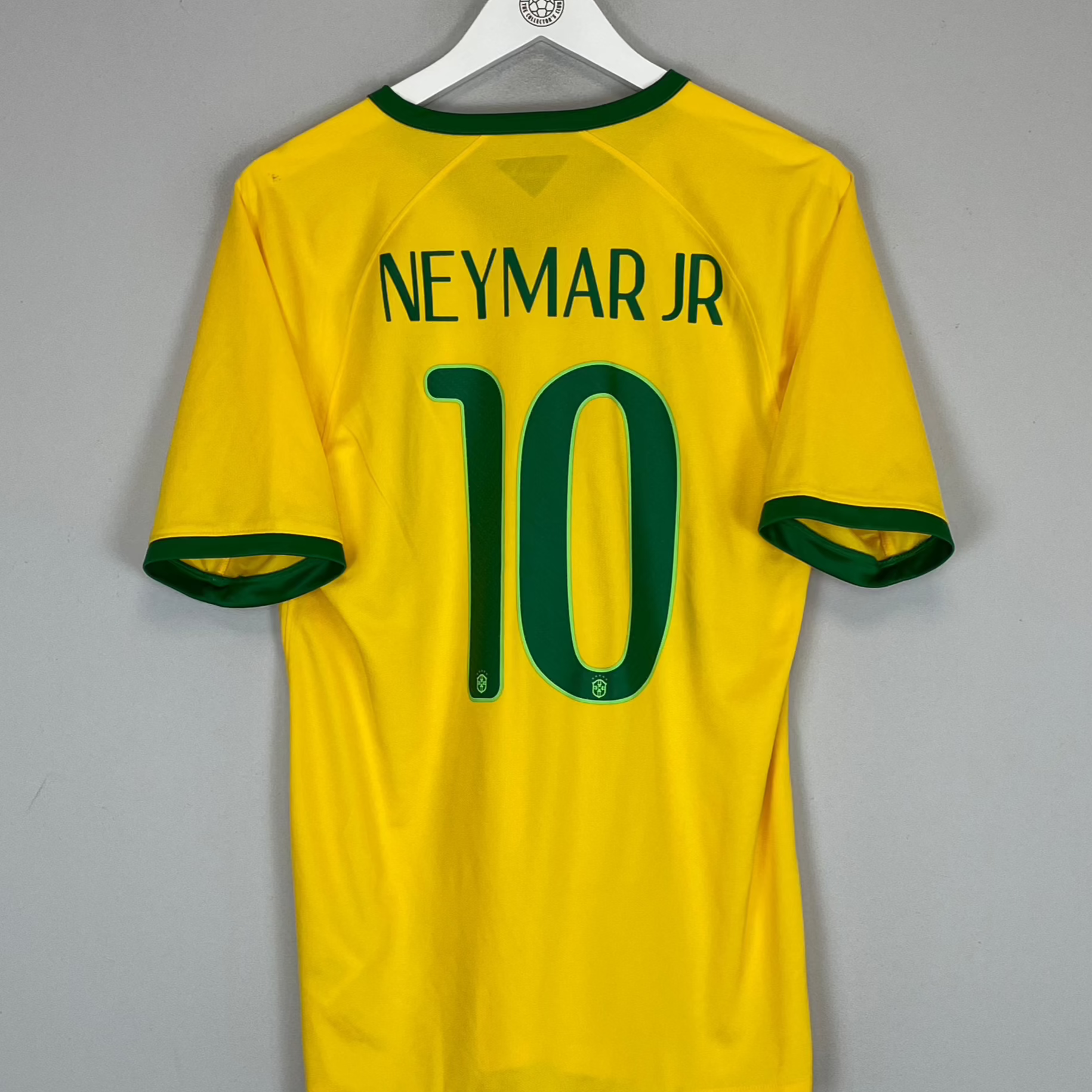 Shop 2014/15 BRAZIL NEYMAR JR #10 HOME SHIRT (M) NIKE, classic football shirts, vintage football shirts & retro soccer jerseys at Cult Kits