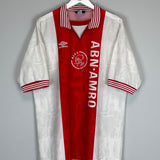 1996/97 AJAX KLUIVERT #9 HOME SHIRT (XL) UMBRO