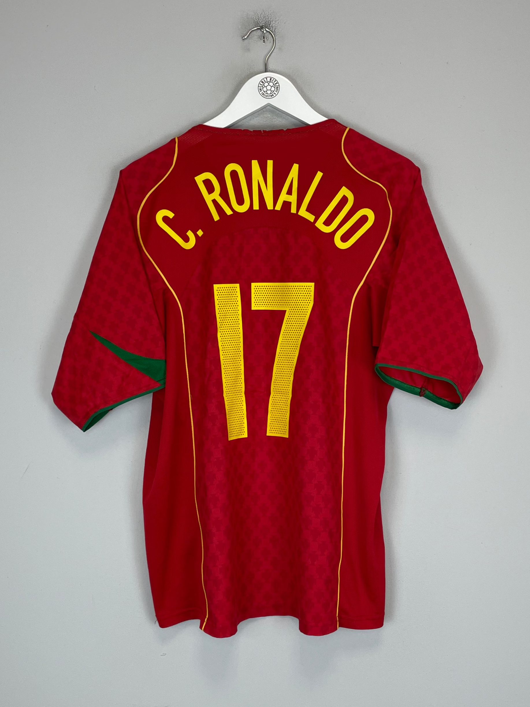 Shop 2004/06 PORTUGAL C.RONALDO #17 HOME SHIRT (L) NIKE, classic football shirts, vintage football shirts & retro soccer jerseys at Cult Kits