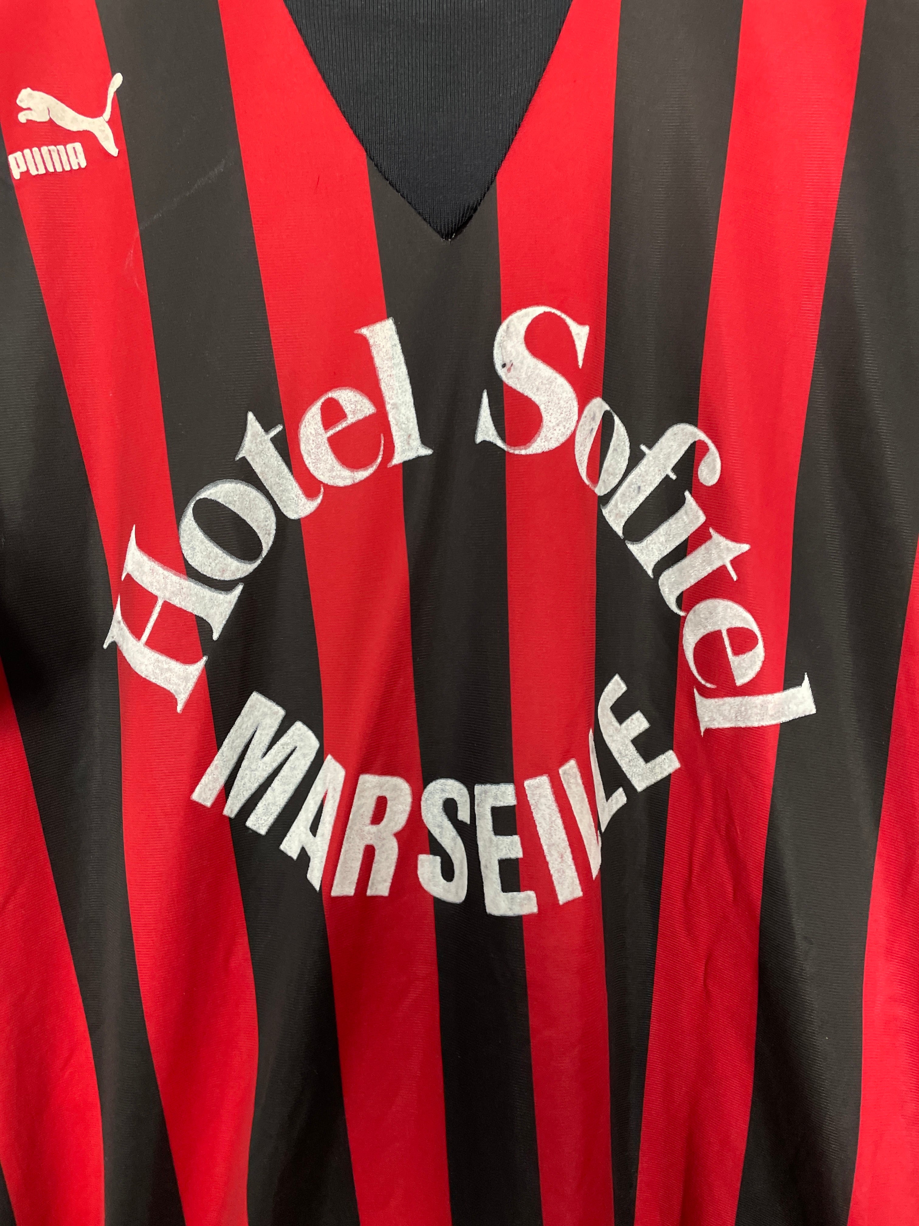 Shop 1992 HOTEL SOFITEL MARSEILLE TEMPLATE SHIRT (L) PUMA, classic football shirts, vintage football shirts & retro soccer jerseys at Cult Kits