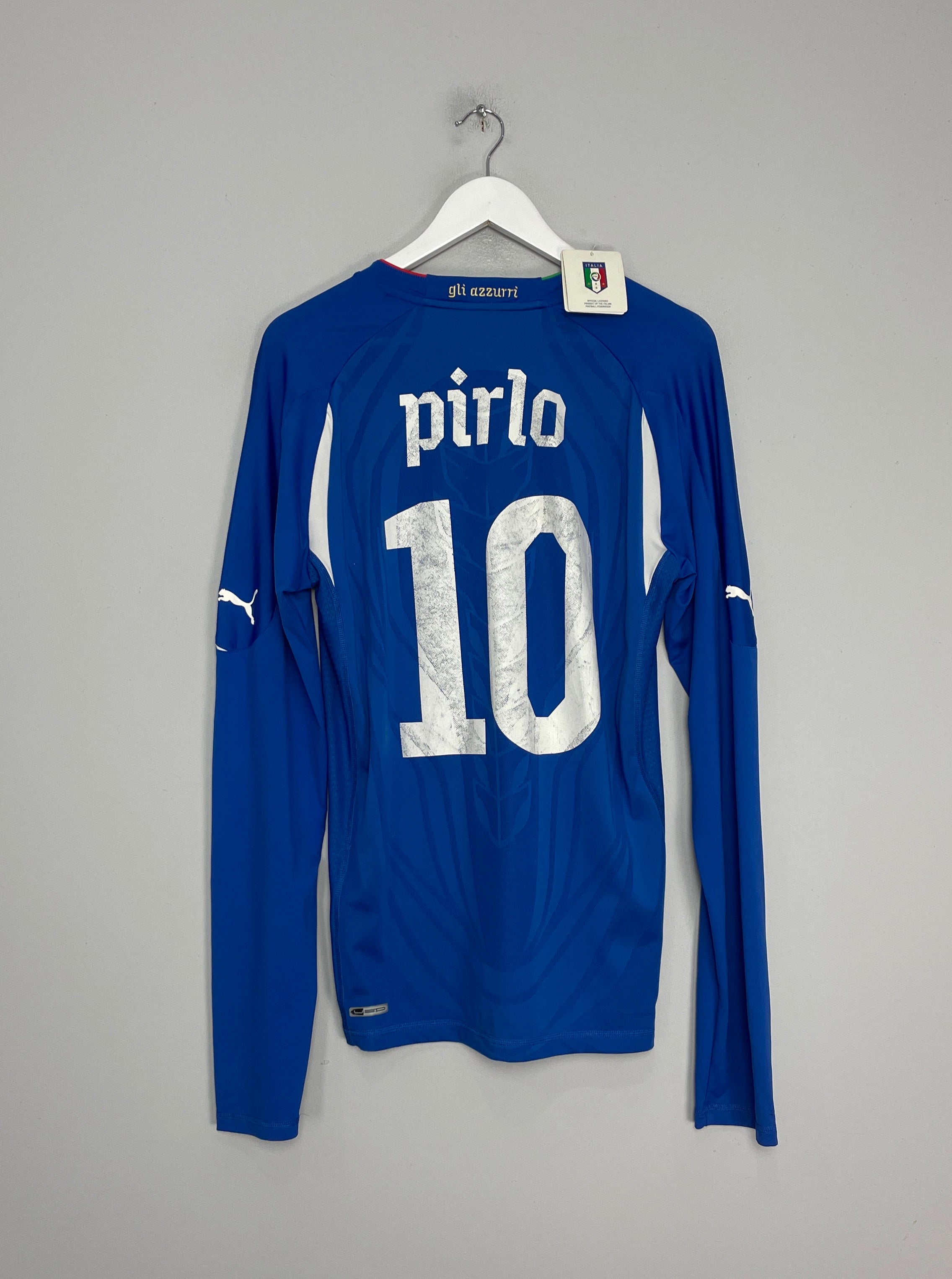 Shop 2010/12 ITALY PIRLO #21 PLAYER ISSUE L/S HOME SHIRT (XL) PUMA, classic football shirts, vintage football shirts & retro soccer jerseys at Cult Kits