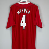 2002/04 LIVERPOOL HYPIA #4 HOME SHIRT (XL) REEBOK