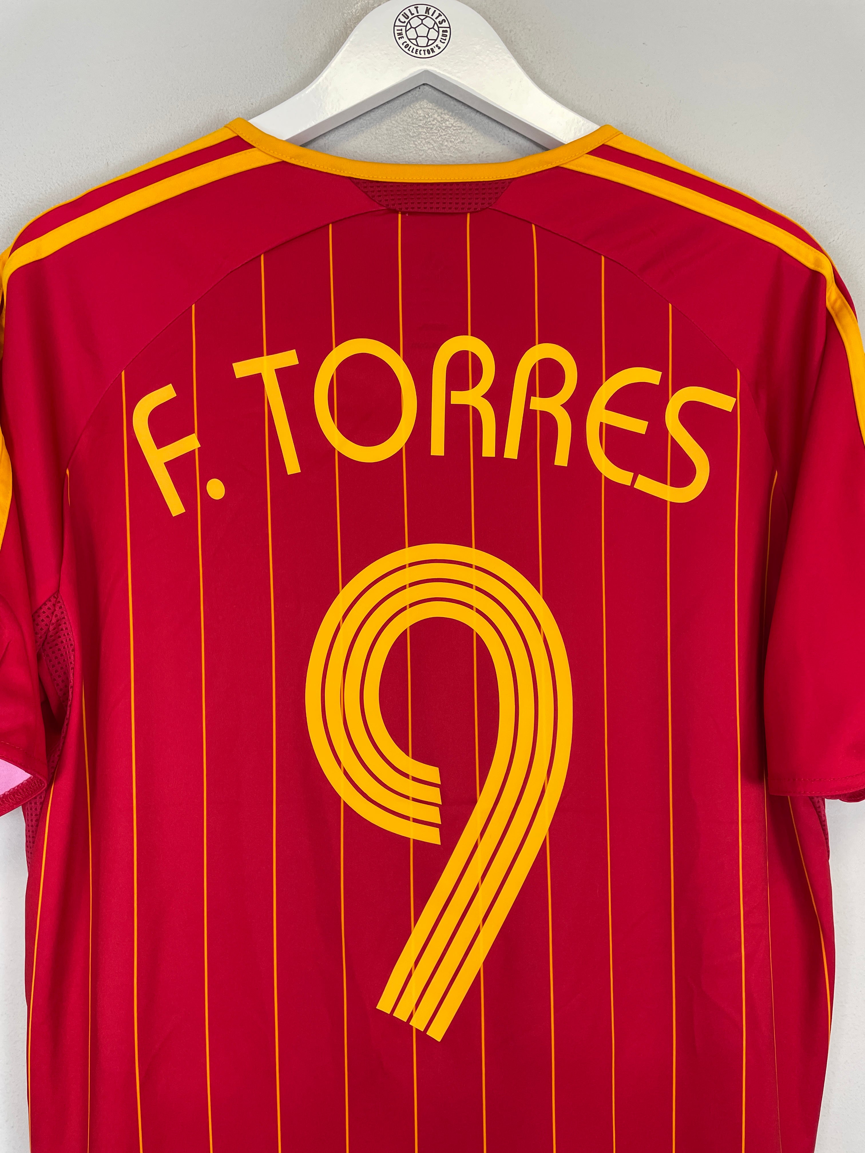 Shop 2006/08 SPAIN F.TORRES #9 HOME SHIRT (M) ADIDAS, classic football shirts, vintage football shirts & retro soccer jerseys at Cult Kits