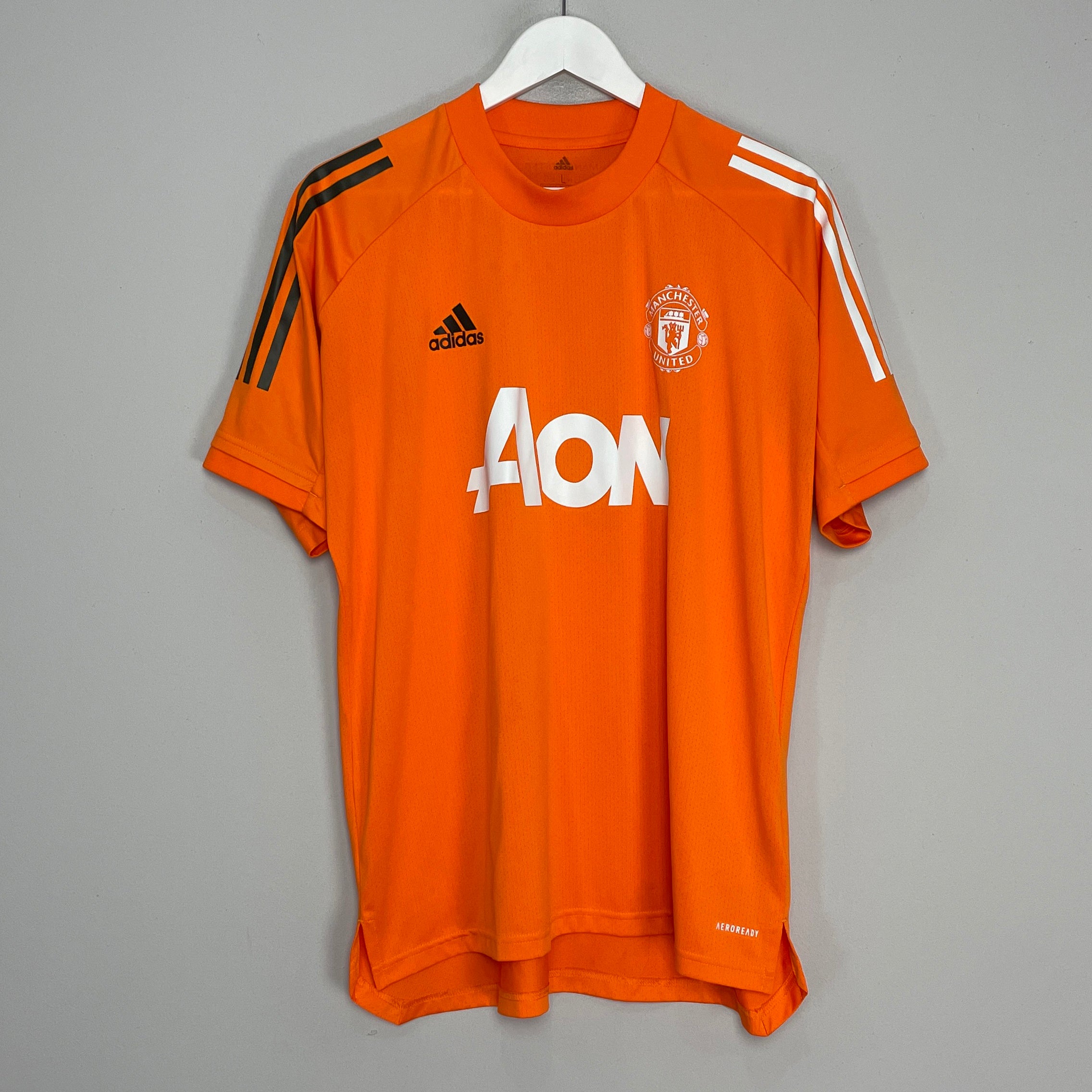 Shop 2020/21 MANCHESTER UNITED TRAINING SHIRT (L) ADIDAS, classic football shirts, vintage football shirts & retro soccer jerseys at Cult Kits