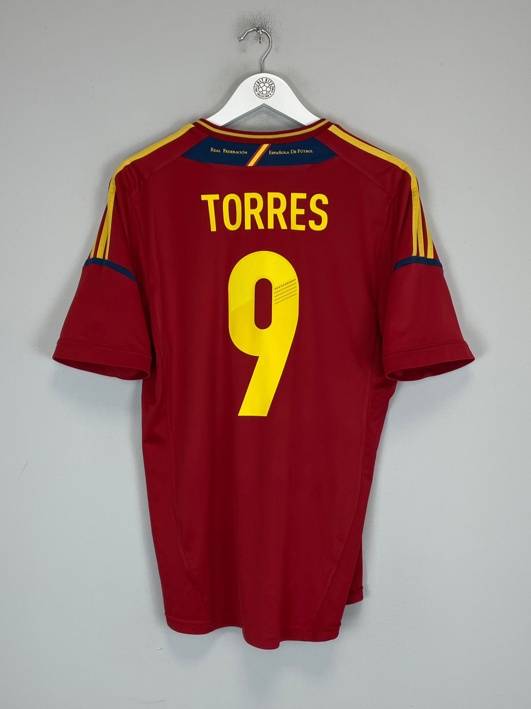 Shop 2011/12 SPAIN TORRES #9 HOME SHIRT (L) ADIDAS, classic football shirts, vintage football shirts & retro soccer jerseys at Cult Kits
