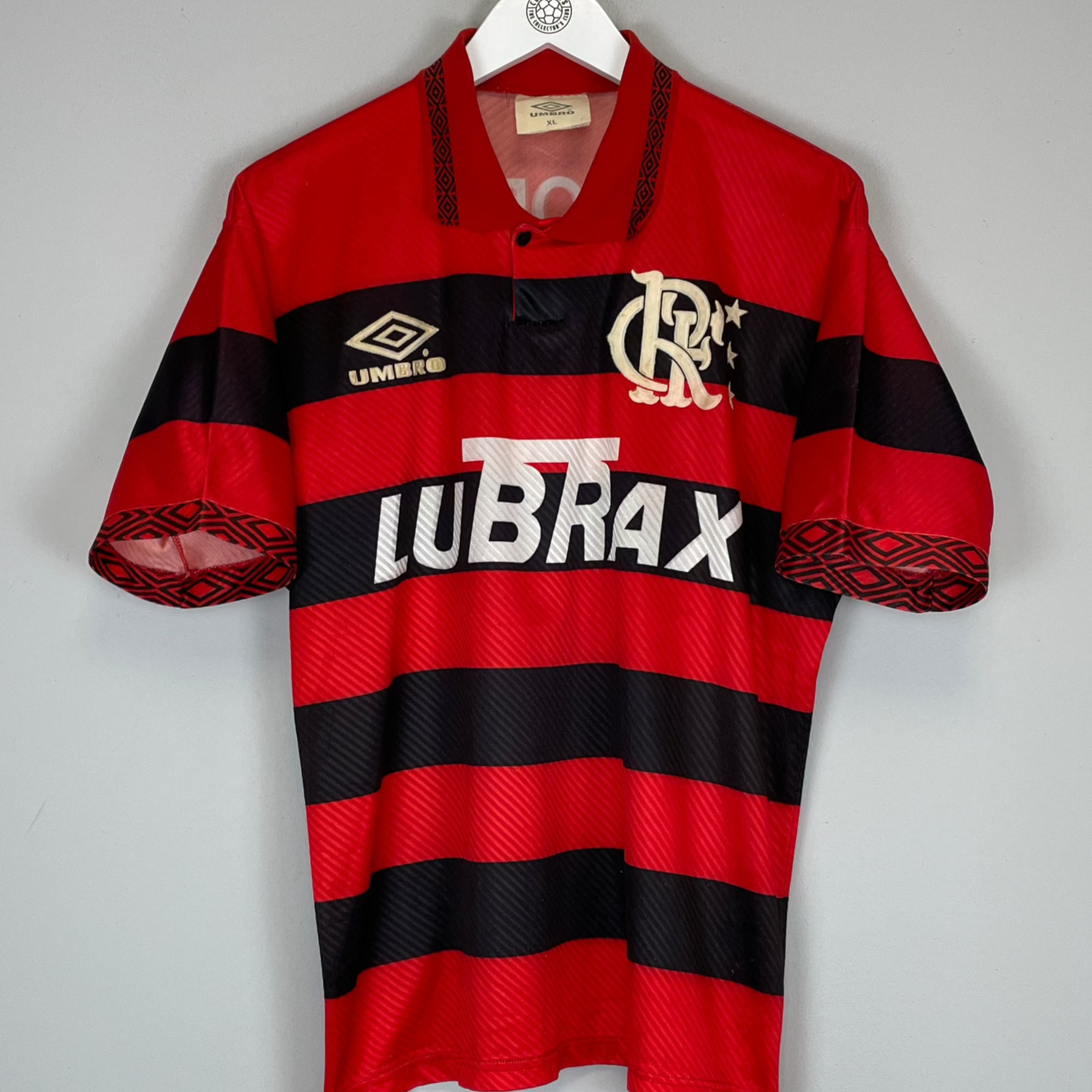 Shop 1993/94 FLAMENGO #14 HOME SHIRT (XL) UMBRO, classic football shirts, vintage football shirts & retro soccer jerseys at Cult Kits