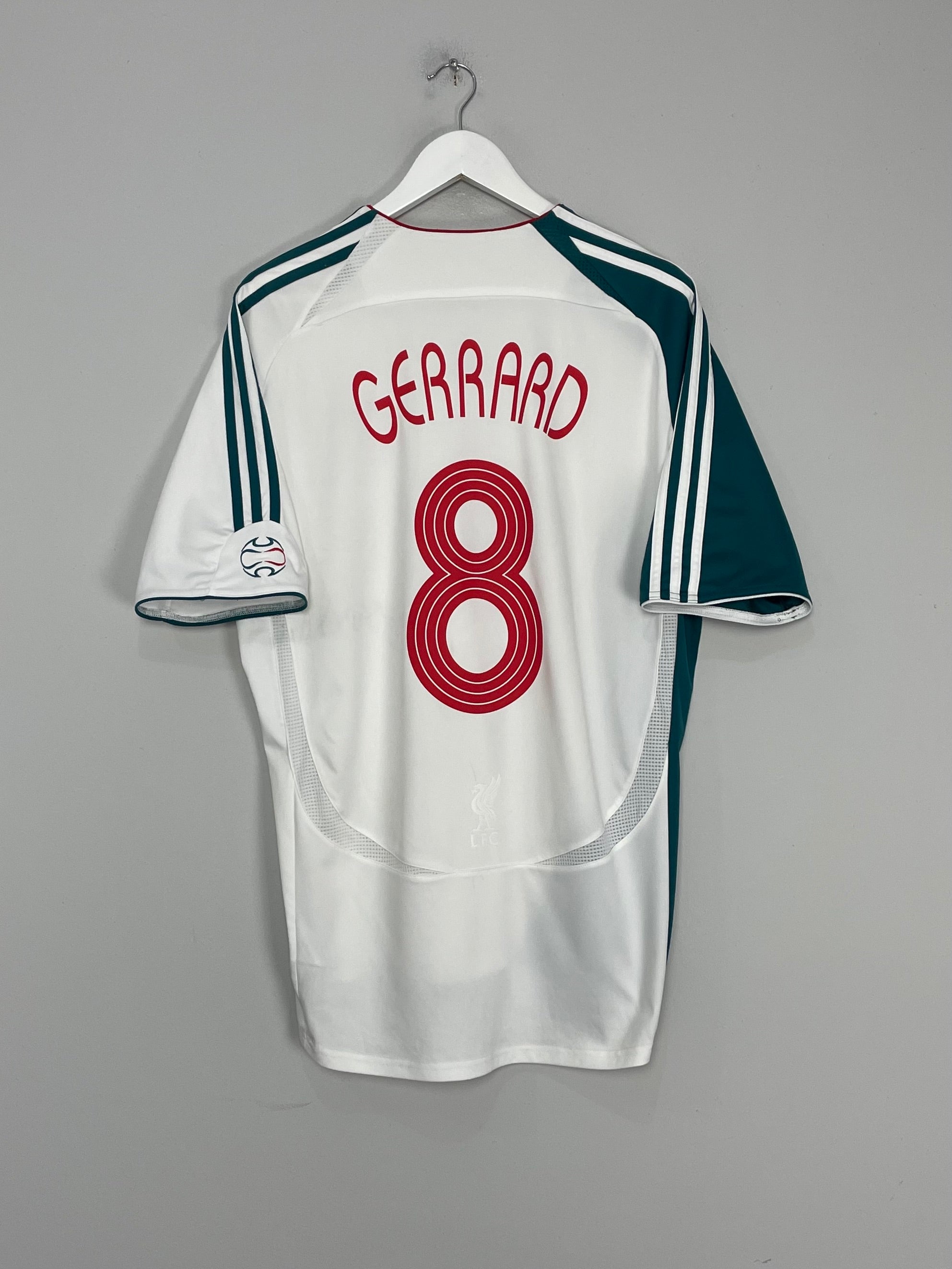 Shop 2006/07 LIVERPOOL GERRARD #8 AWAY SHIRT (L) ADIDAS, classic football shirts, vintage football shirts & retro soccer jerseys at Cult Kits