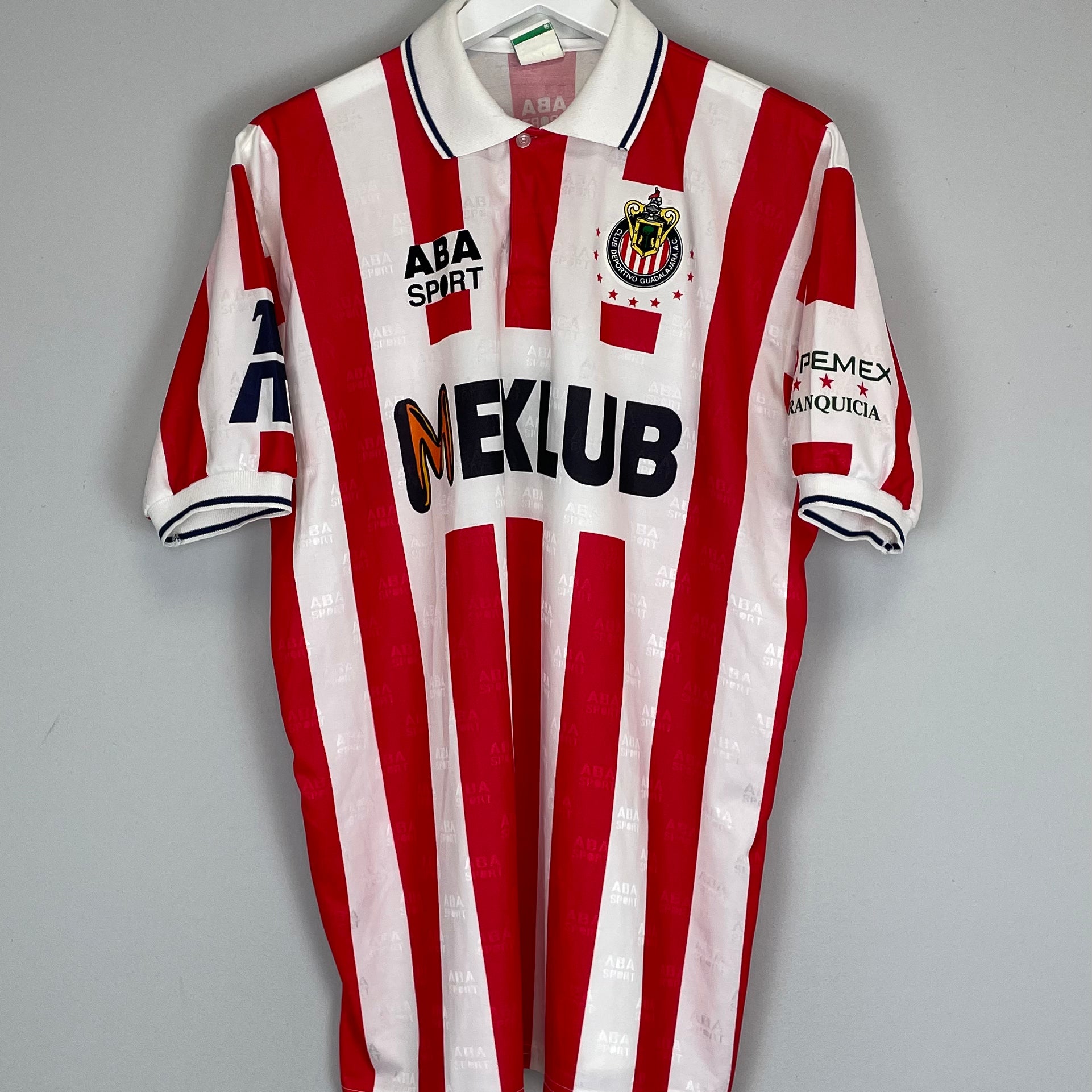 Shop 1996/97 CHIVAS GUADALAJARA HOME SHIRT (L) ABA SPORT, classic football shirts, vintage football shirts & retro soccer jerseys at Cult Kits